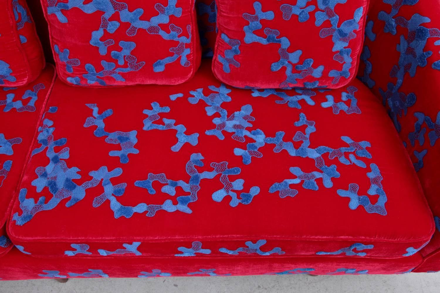 embroidered couch
