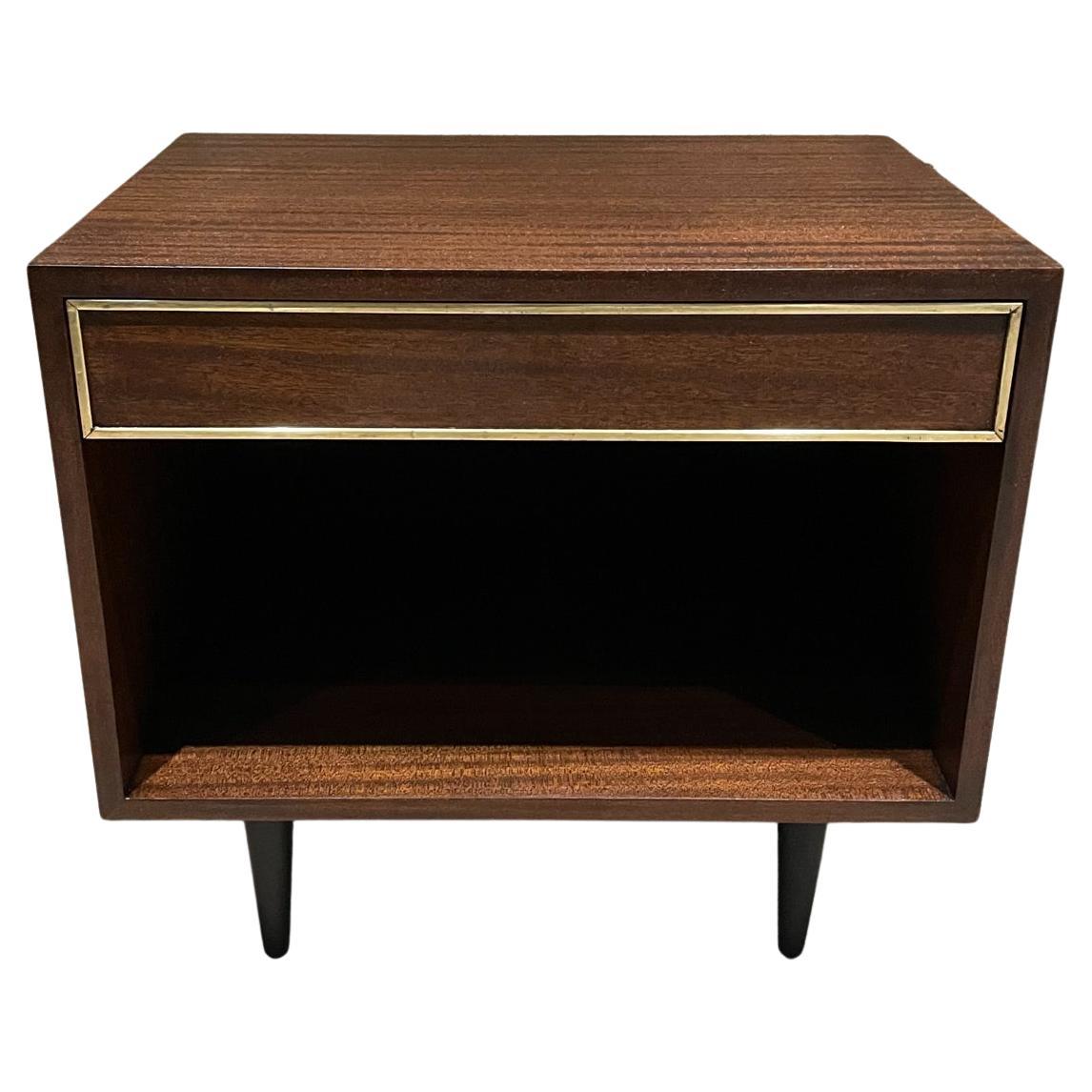 Harvey Probber Sophisticated Modern Mahogany Nightstand 1950s Fall River, Mass