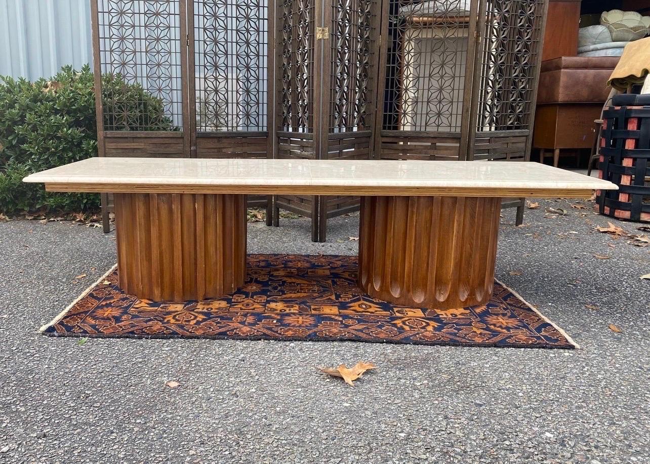 Mid-Century Modern Table basse à plateau en marbre Harvey Probber Style en vente