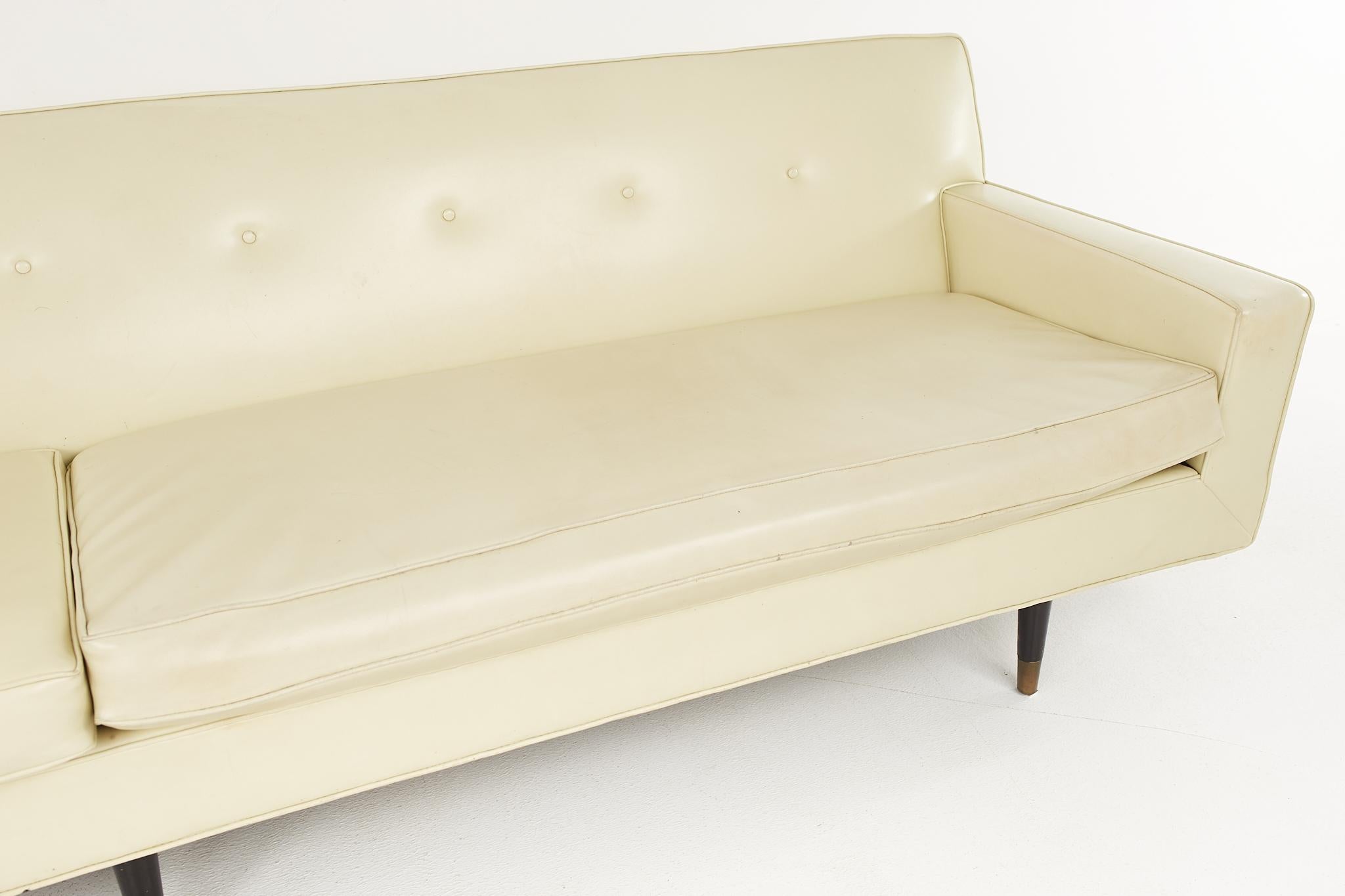 Late 20th Century Harvey Probber Style Mid Century Extra Wide 9 Foot Sofa For Sale