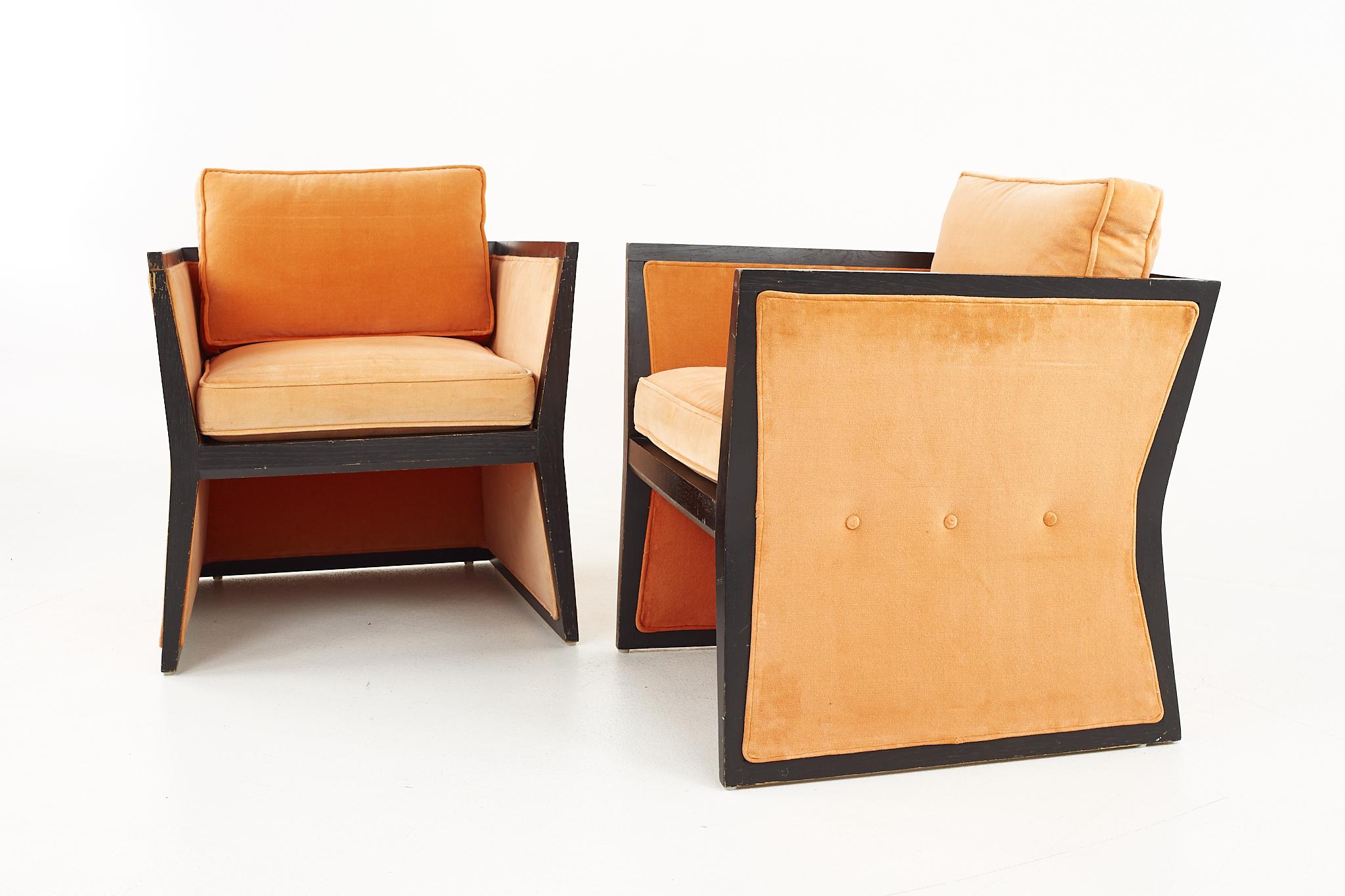 Harvey Probber-Stil Mid-Century-Loungesessel - Ein Paar (Moderne der Mitte des Jahrhunderts) im Angebot