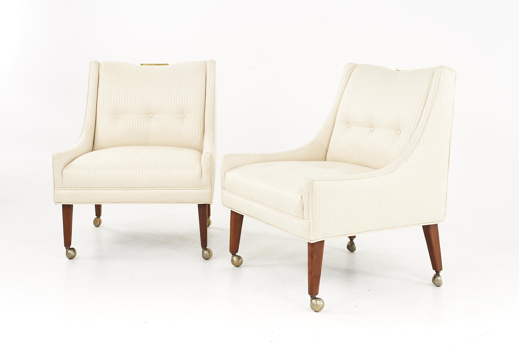 Mid-Century Modern Harvey Probber Style Mid-Century Lounge Chairs, a Pair