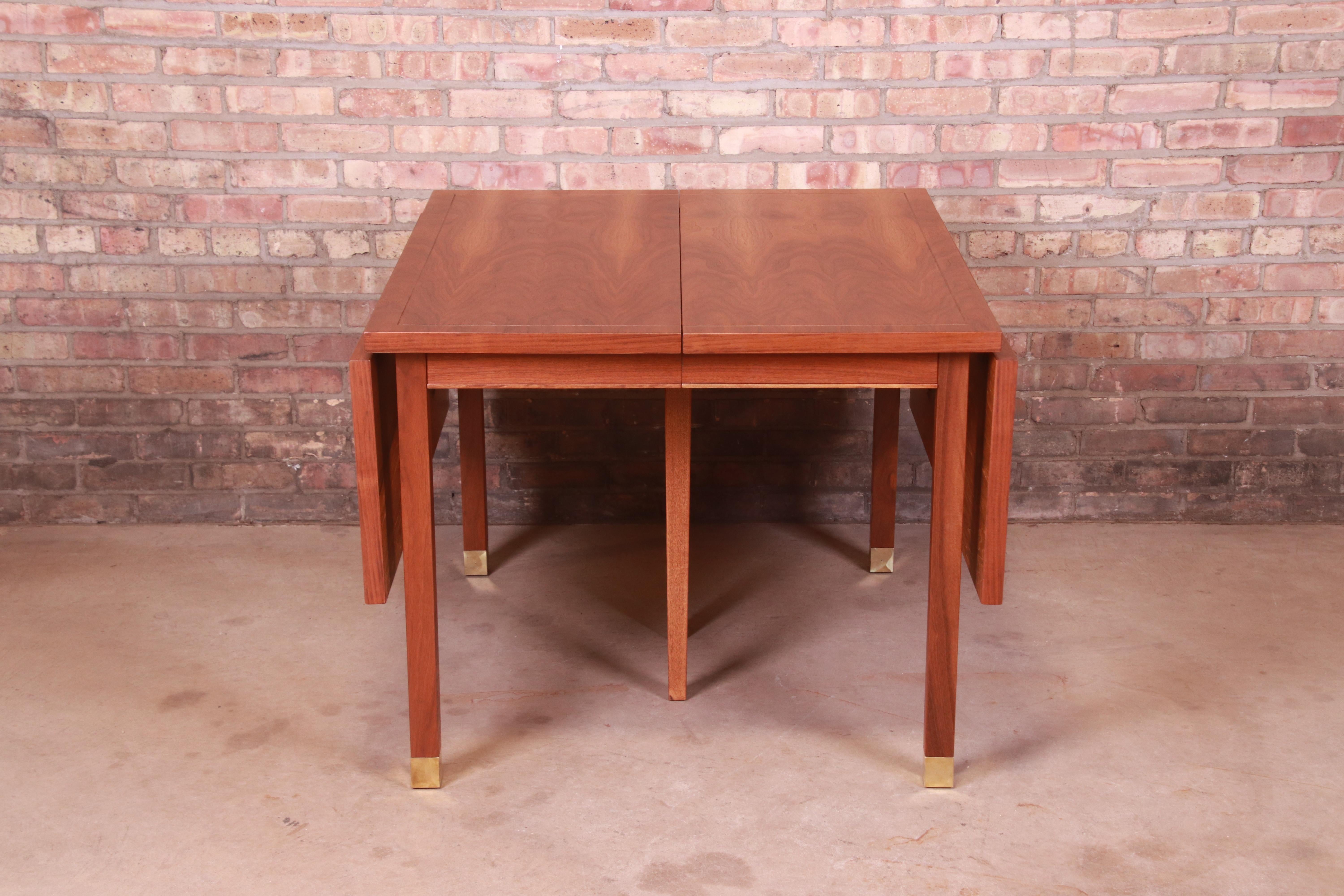 Harvey Probber Style Mid-Century Modern Walnut Dining Table, Newly Refinished For Sale 9