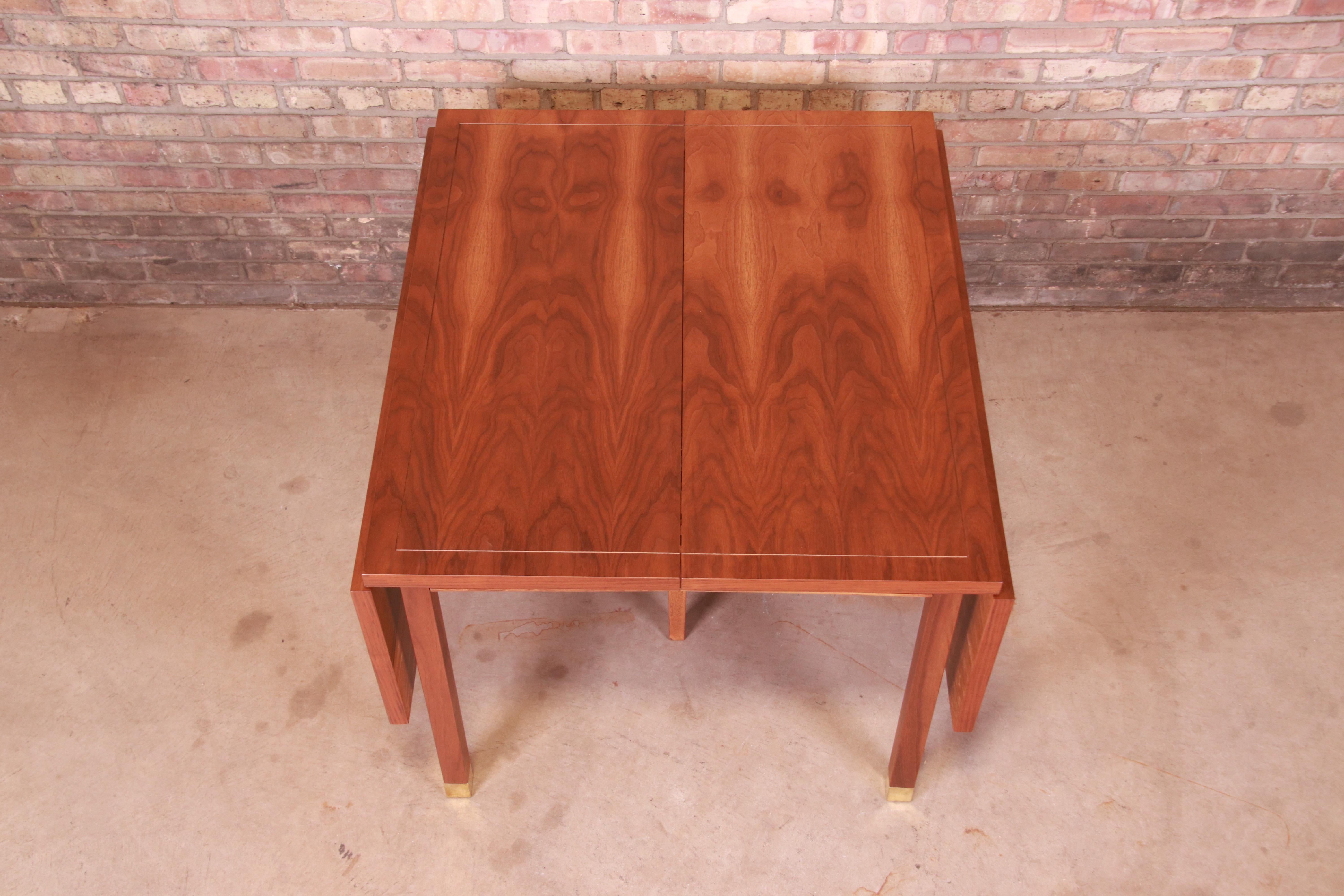 Harvey Probber Style Mid-Century Modern Walnut Dining Table, Newly Refinished For Sale 12