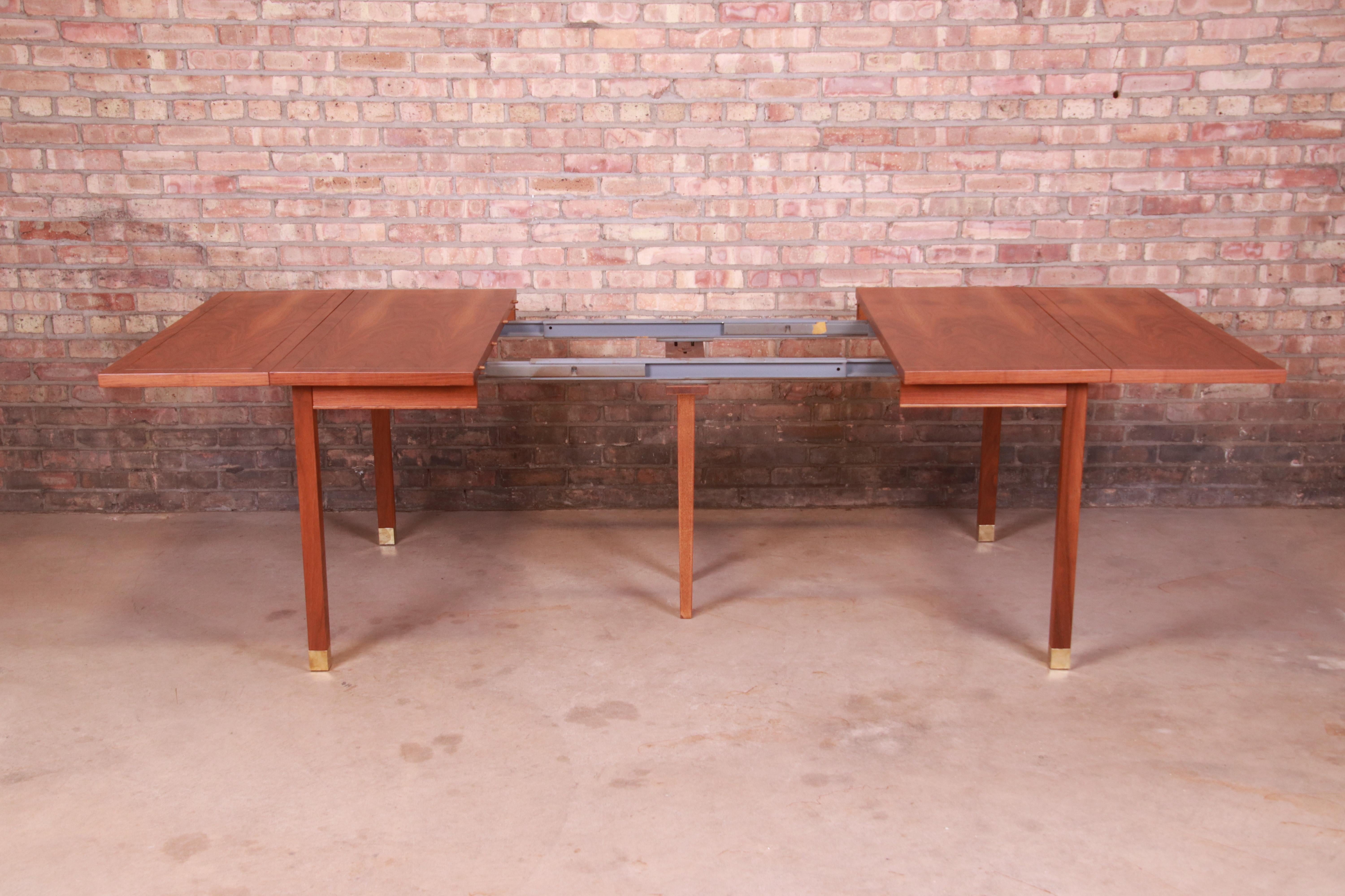 Harvey Probber Style Mid-Century Modern Walnut Dining Table, Newly Refinished For Sale 2
