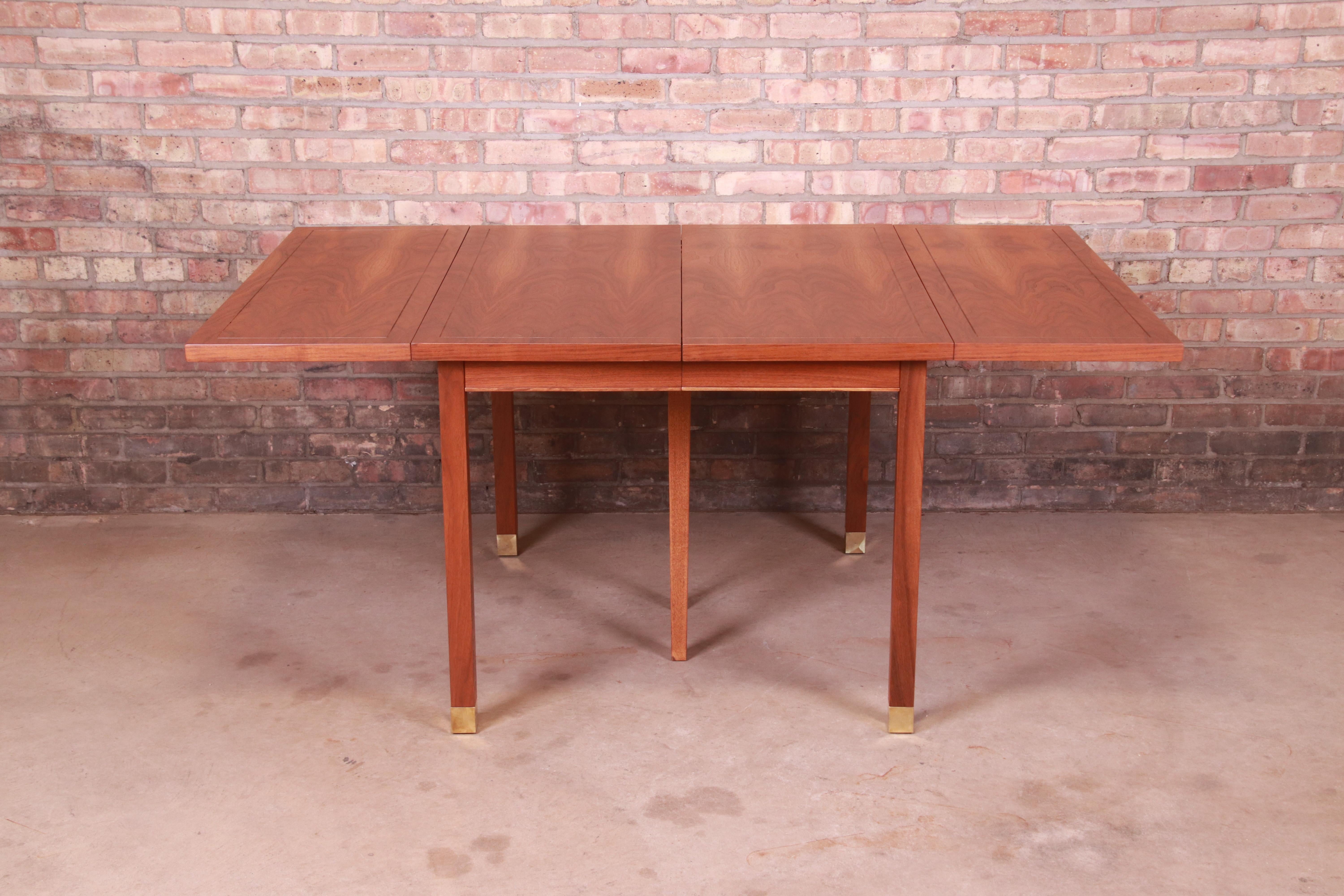 Harvey Probber Style Mid-Century Modern Walnut Dining Table, Newly Refinished For Sale 3