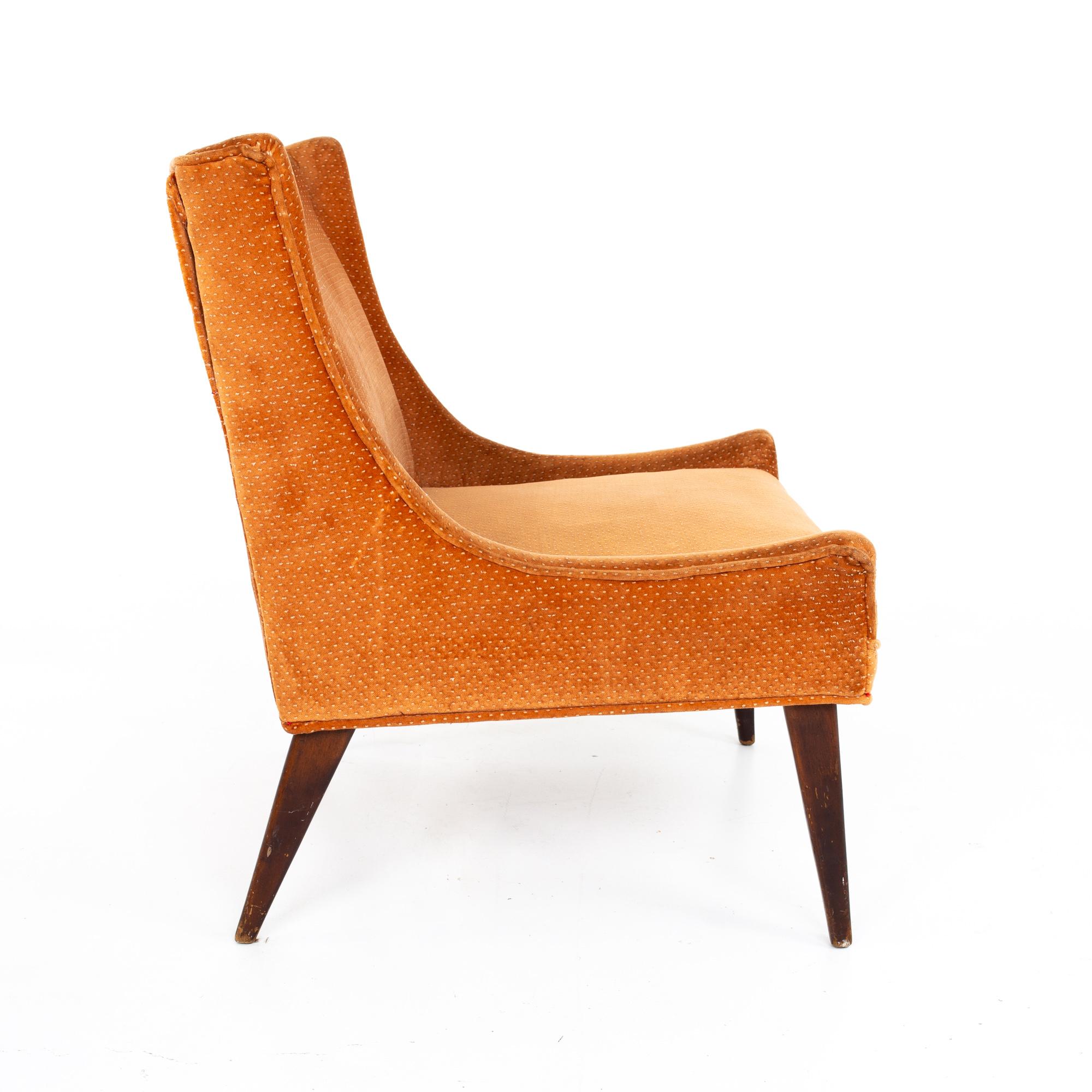 American Harvey Probber Style Mid Century Slipper Lounge Chair