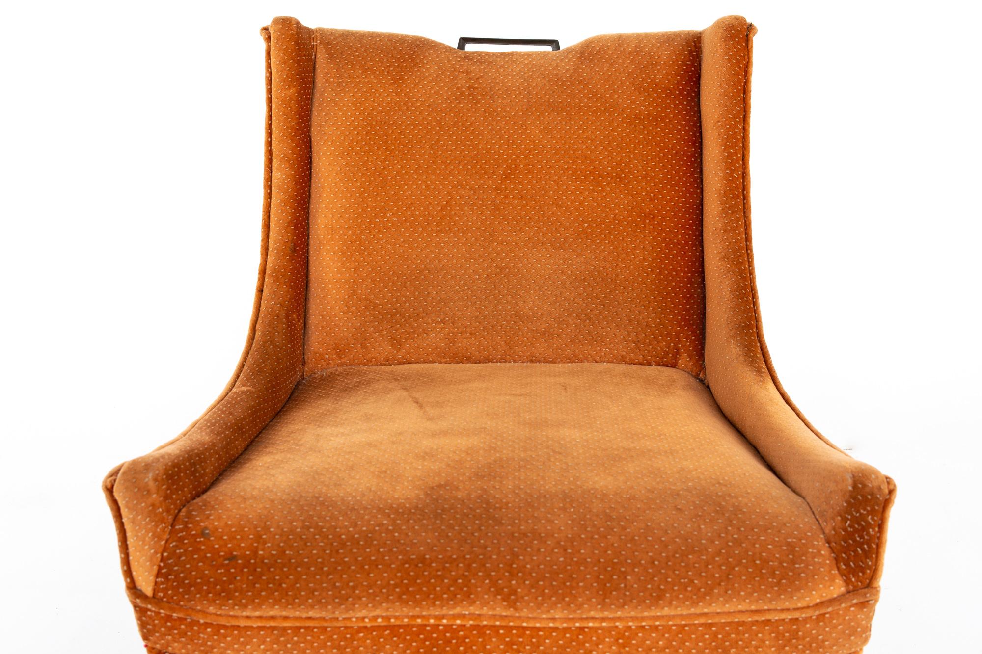 Upholstery Harvey Probber Style Mid Century Slipper Lounge Chair