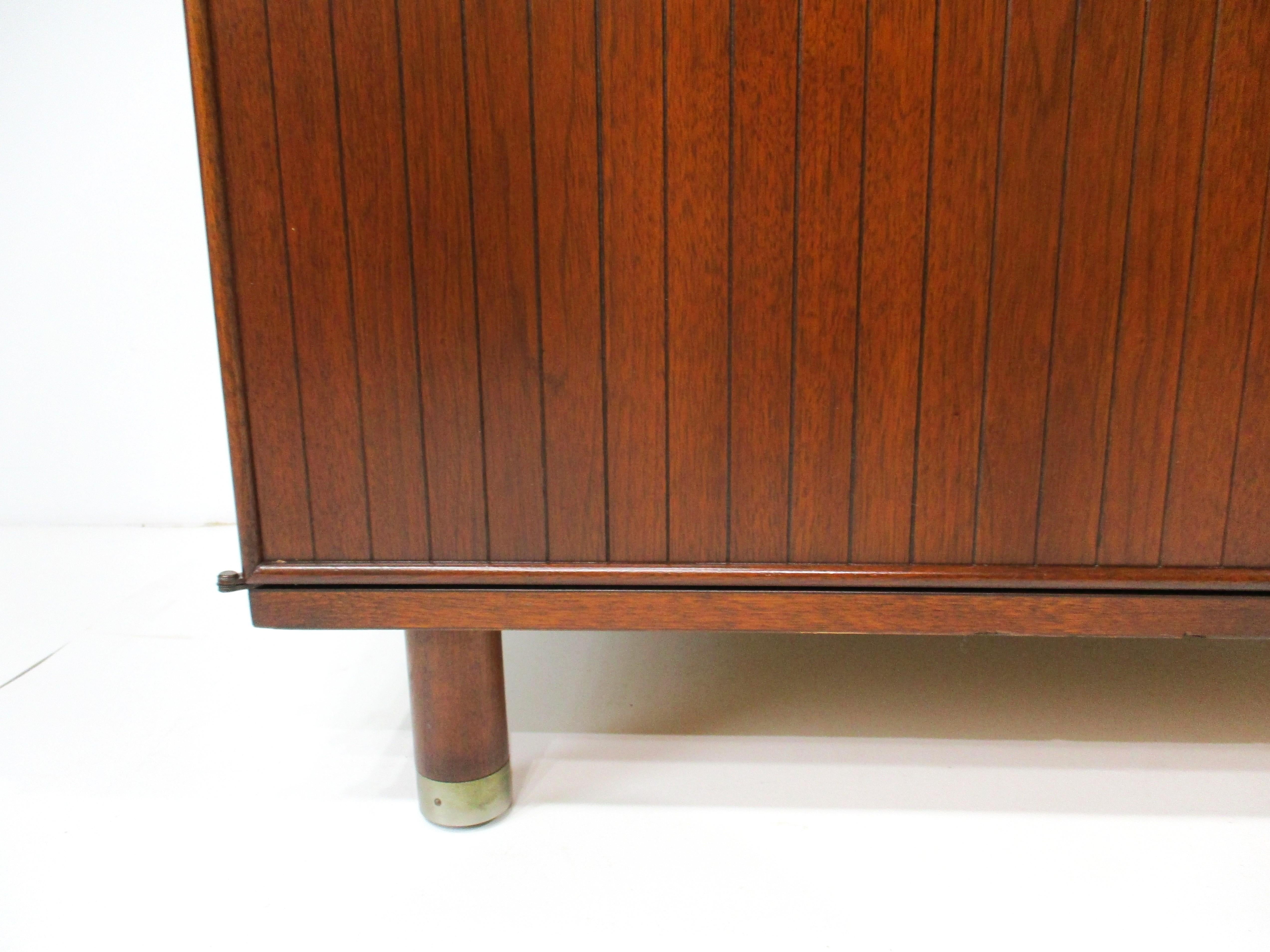 Harvey Probber styled Walnut Stereo Cabinet For Sale 1