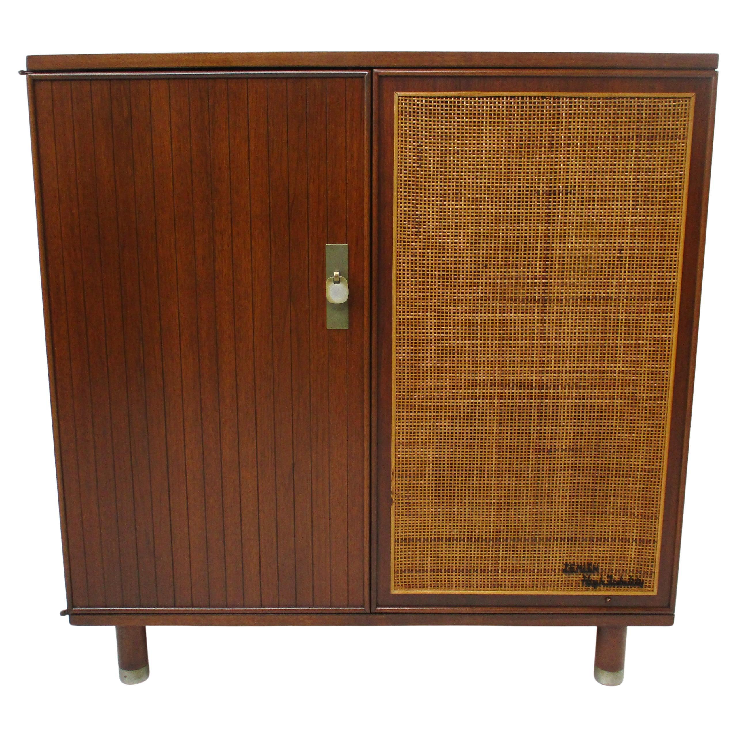 Harvey Probber styled Walnut Stereo Cabinet