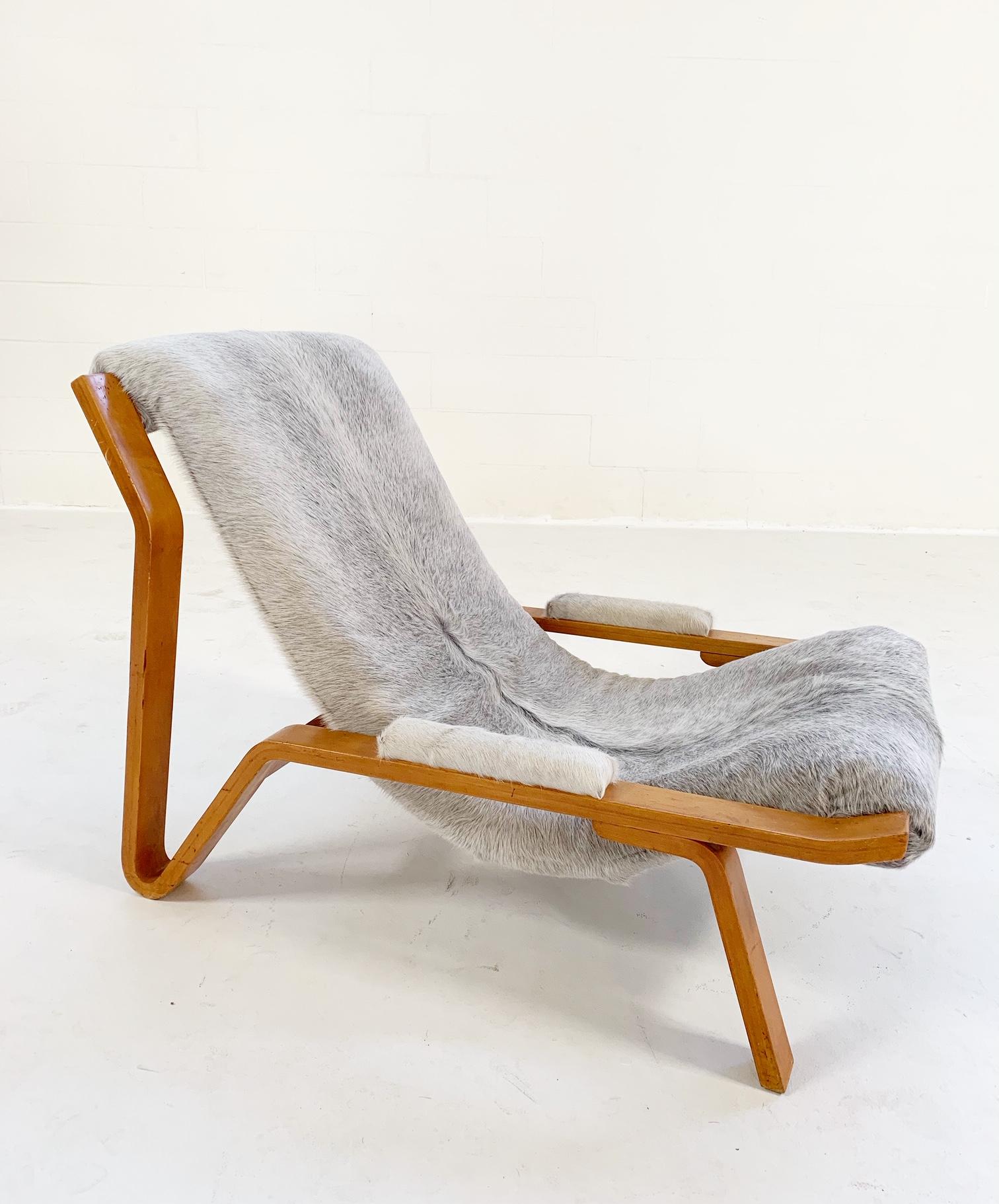 Mid-20th Century Harvey Probber Suspension Chair Restored in Brazilian Cowhide
