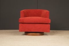 Harvey Probber Swivel Club Chair, circa 1960s, Reupholstered and Refinished