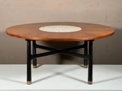 Harvey Probber, hoher Couchtisch mit Terrazzoplatte