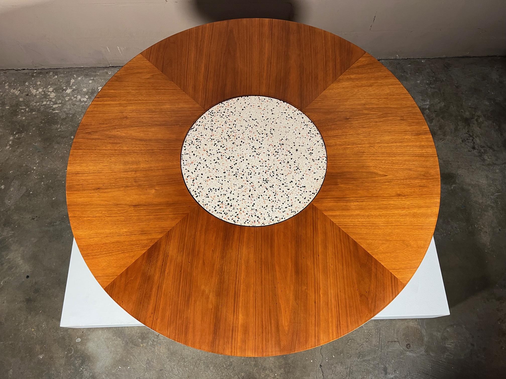 Mid-Century Modern Harvey Probber Tall Coffee Table with Terrazzo Top For Sale