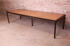 Harvey Probber Teak and Ebonized Mahogany Extension Dining Table, Refinished