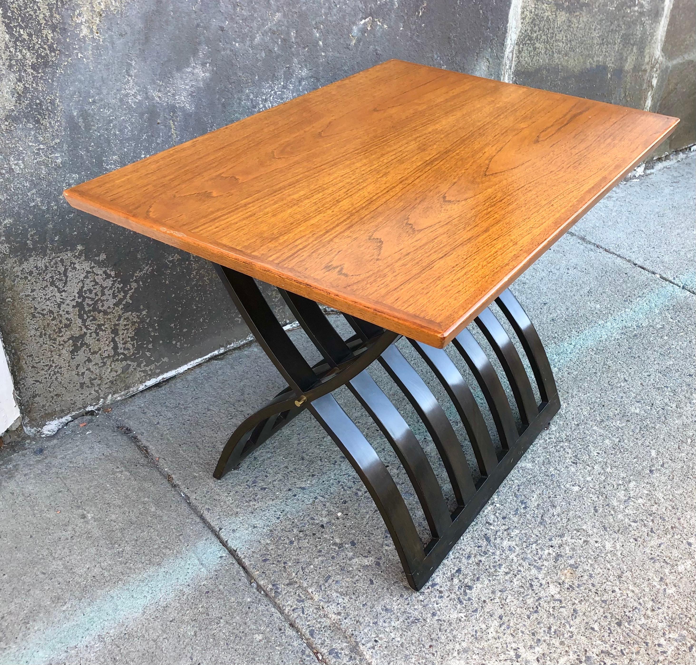 Harvey Probber Teak and Mahogany Side Table For Sale 4