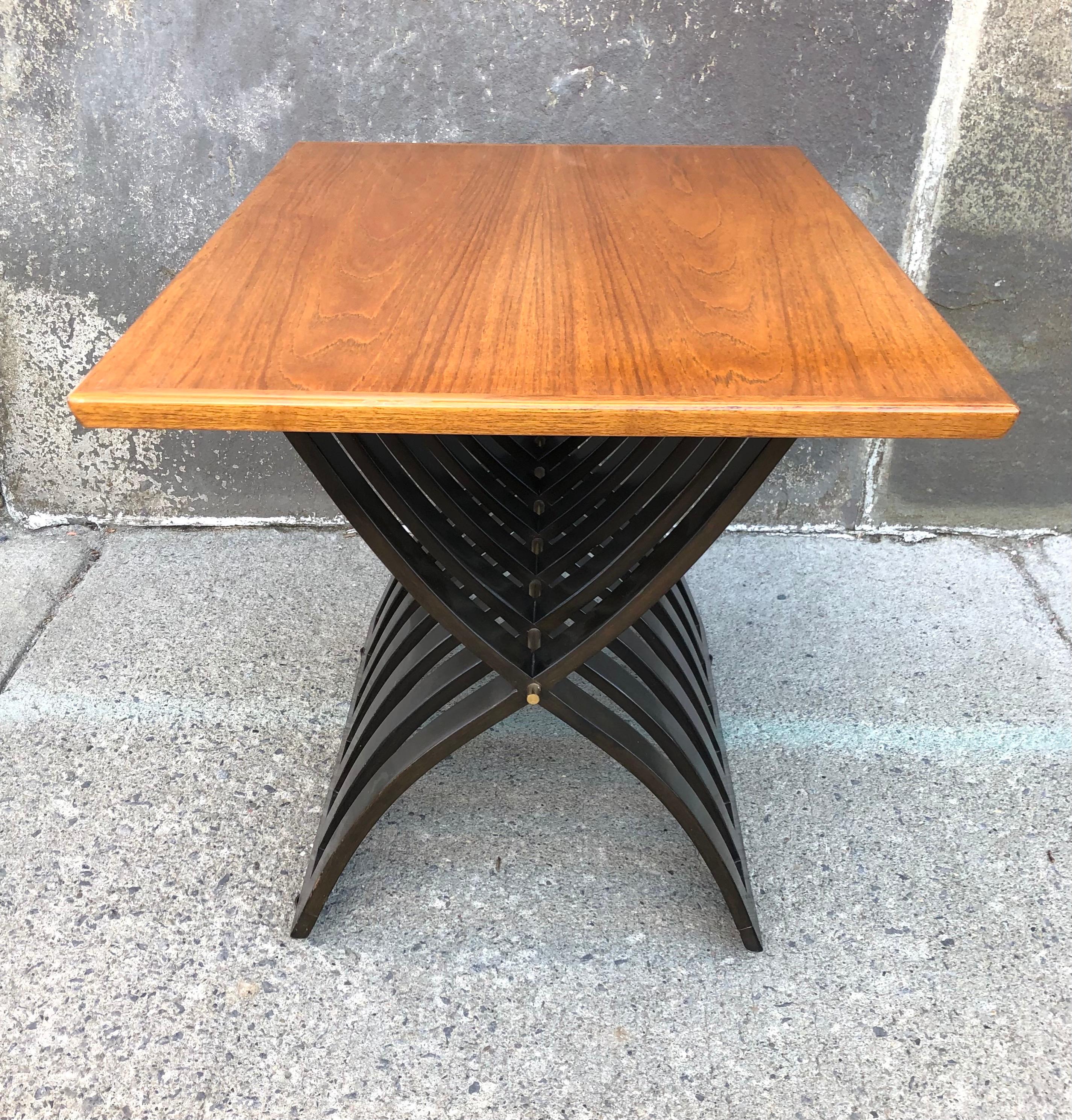 Harvey Probber Teak and Mahogany Side Table For Sale 6
