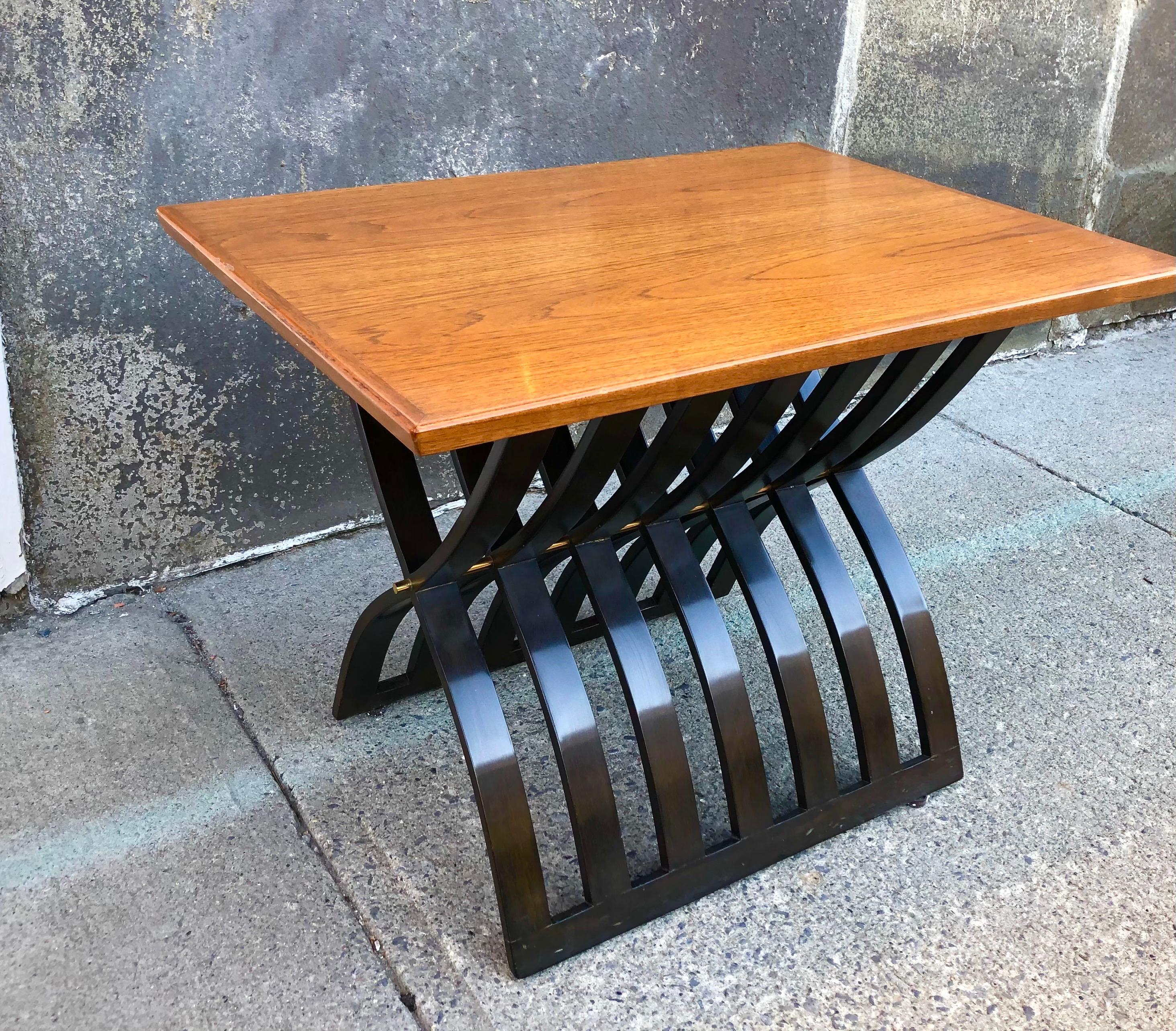 Harvey Probber Teak and Mahogany Side Table For Sale 7