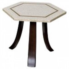 Harvey Probber Terrazzo and Dark Walnut Table