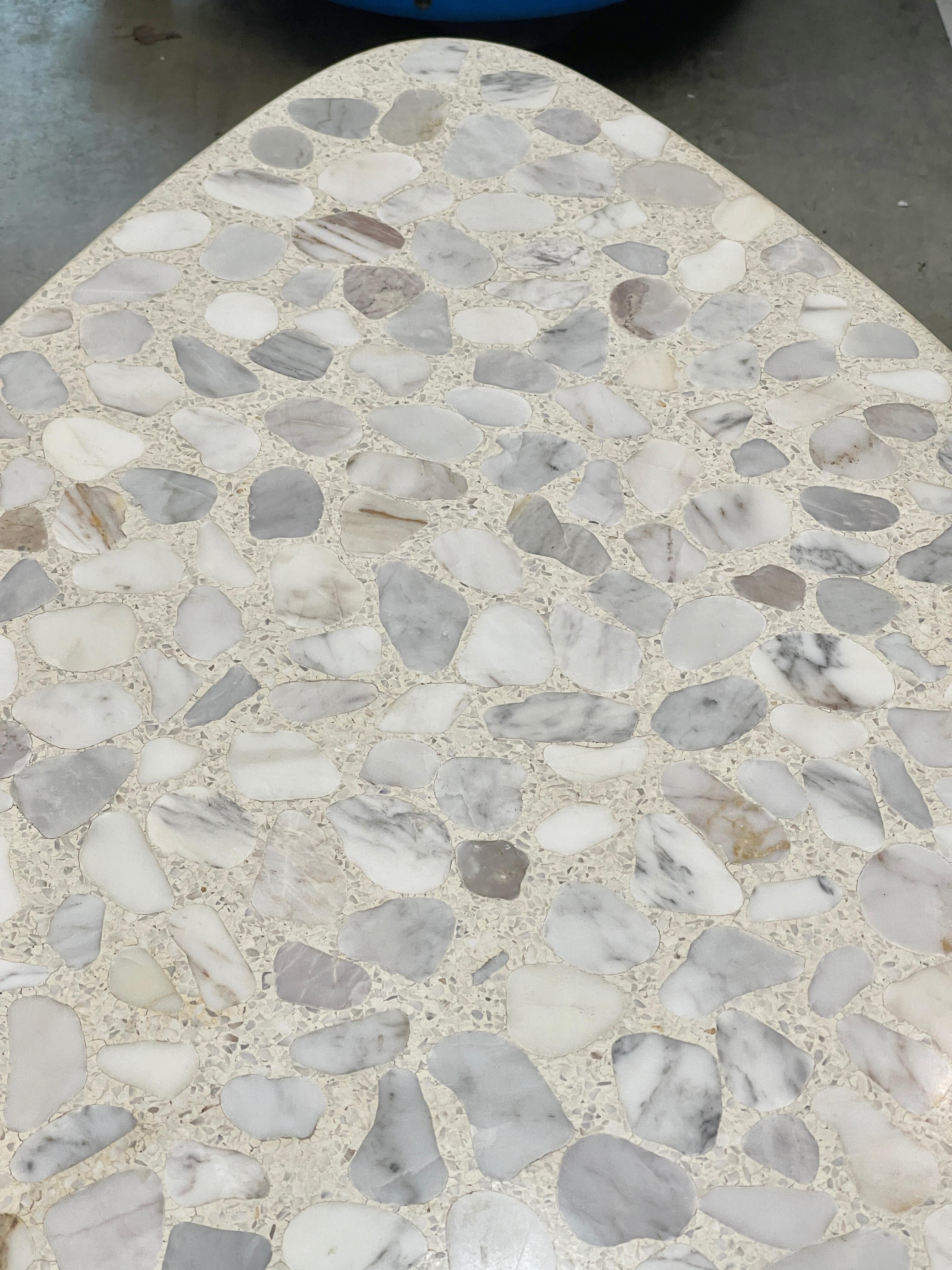 Harvey Probber Terrazzo and Walnut Coffee Table on Brass Casters 11