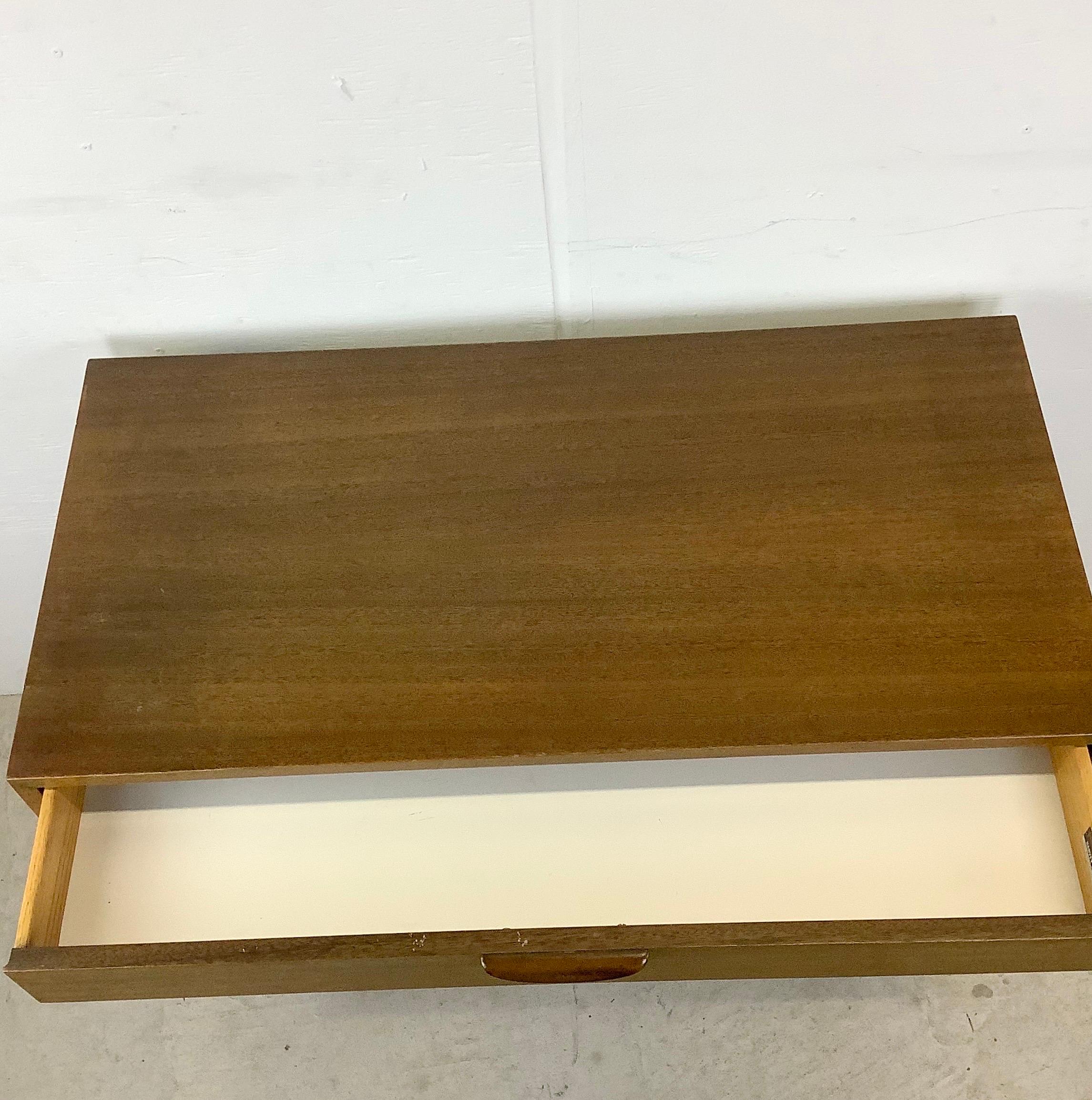 Wood Harvey Probber Three Piece Corner Desk with Drawers