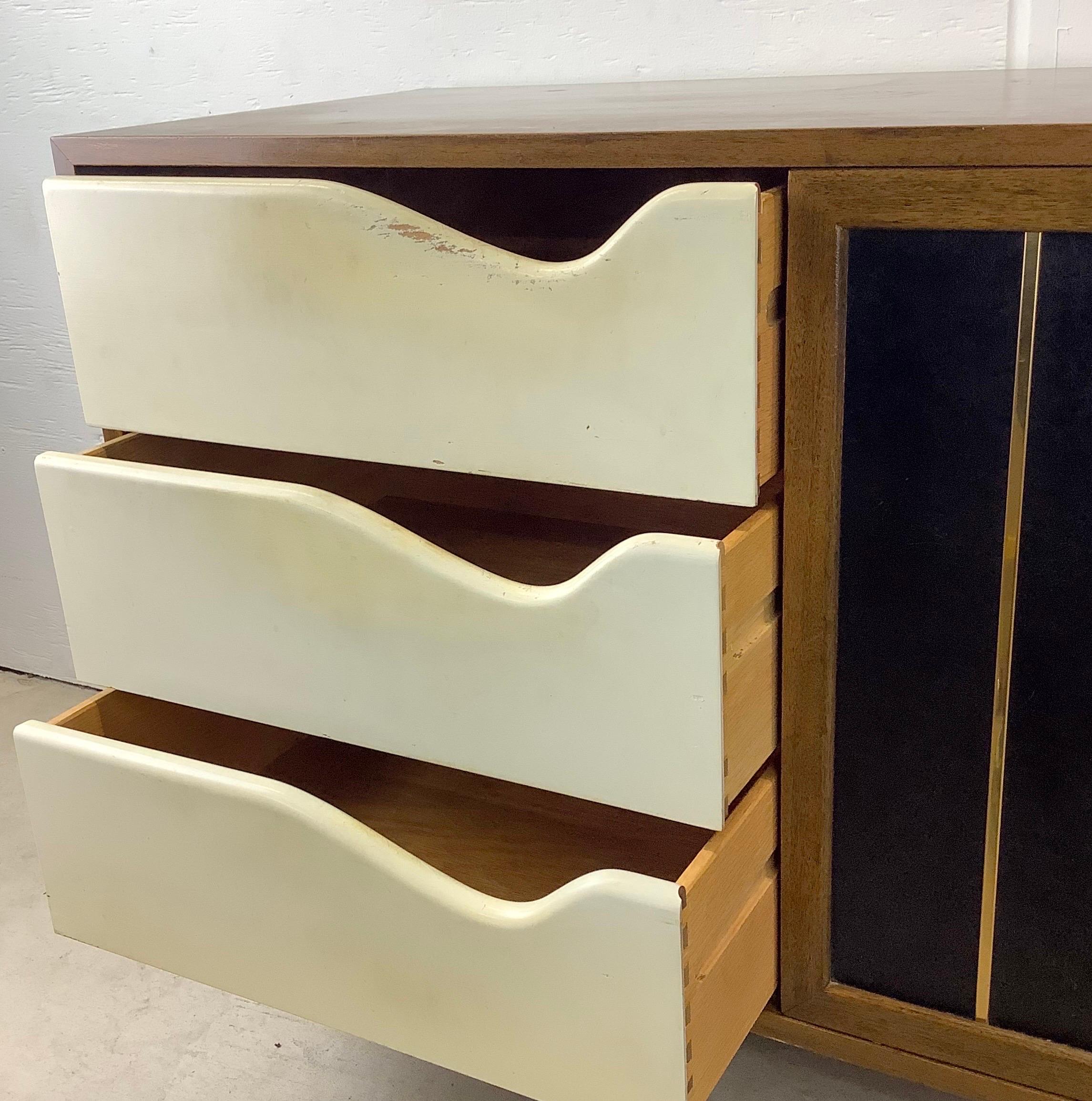 20th Century Harvey Probber Three Piece Dresser with Vanity Desk