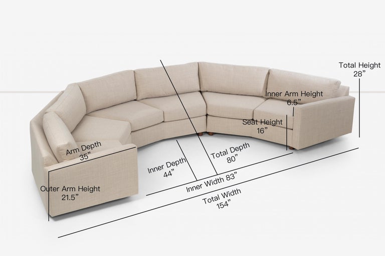 Harvey Probber Three Piece Sectional Sofa For Sale 5