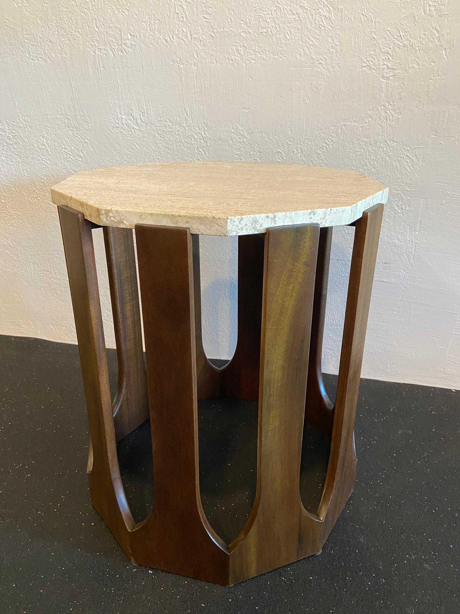 Harvey Probber Travertine Occasional Table In Good Condition For Sale In West Palm Beach, FL