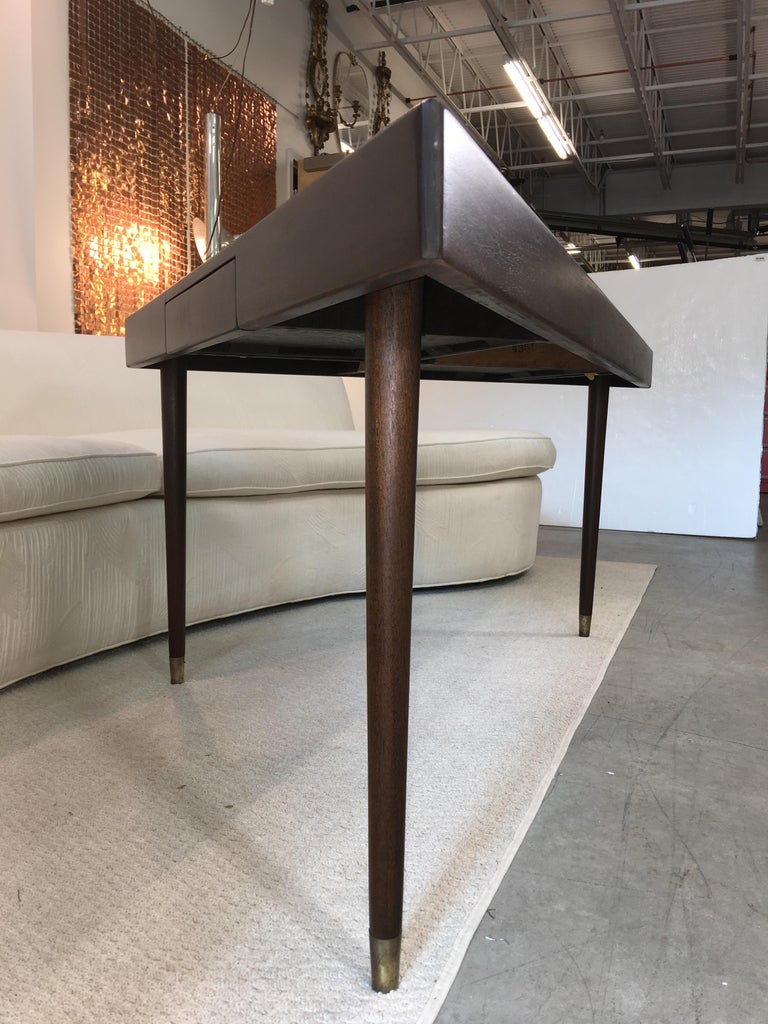 Harvey Probber Mahogany Corner Triangle Sofa Table For Sale at 1stDibs