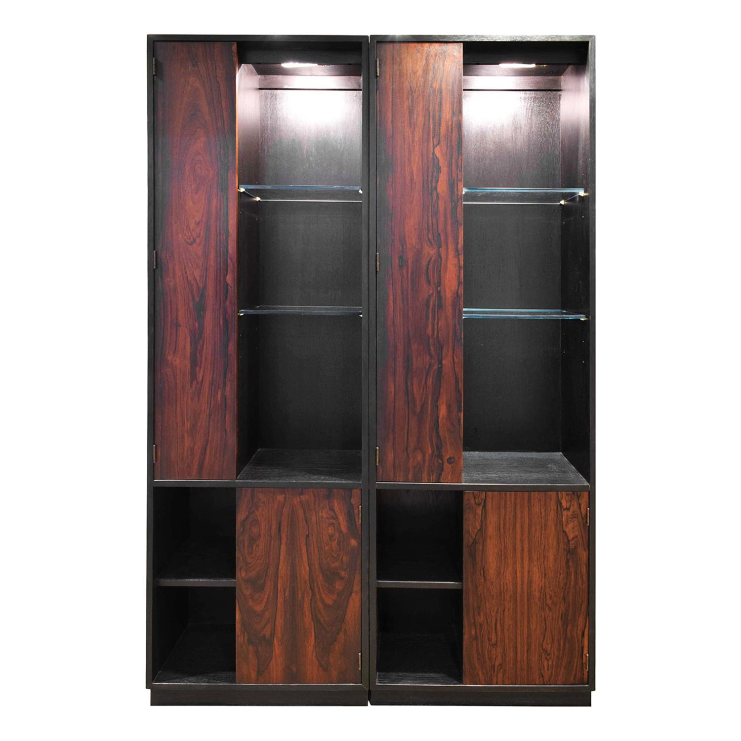 Harvey Probber "Trophy Cabinet" in Mahogany and Brazilian Rosewood, 1950s