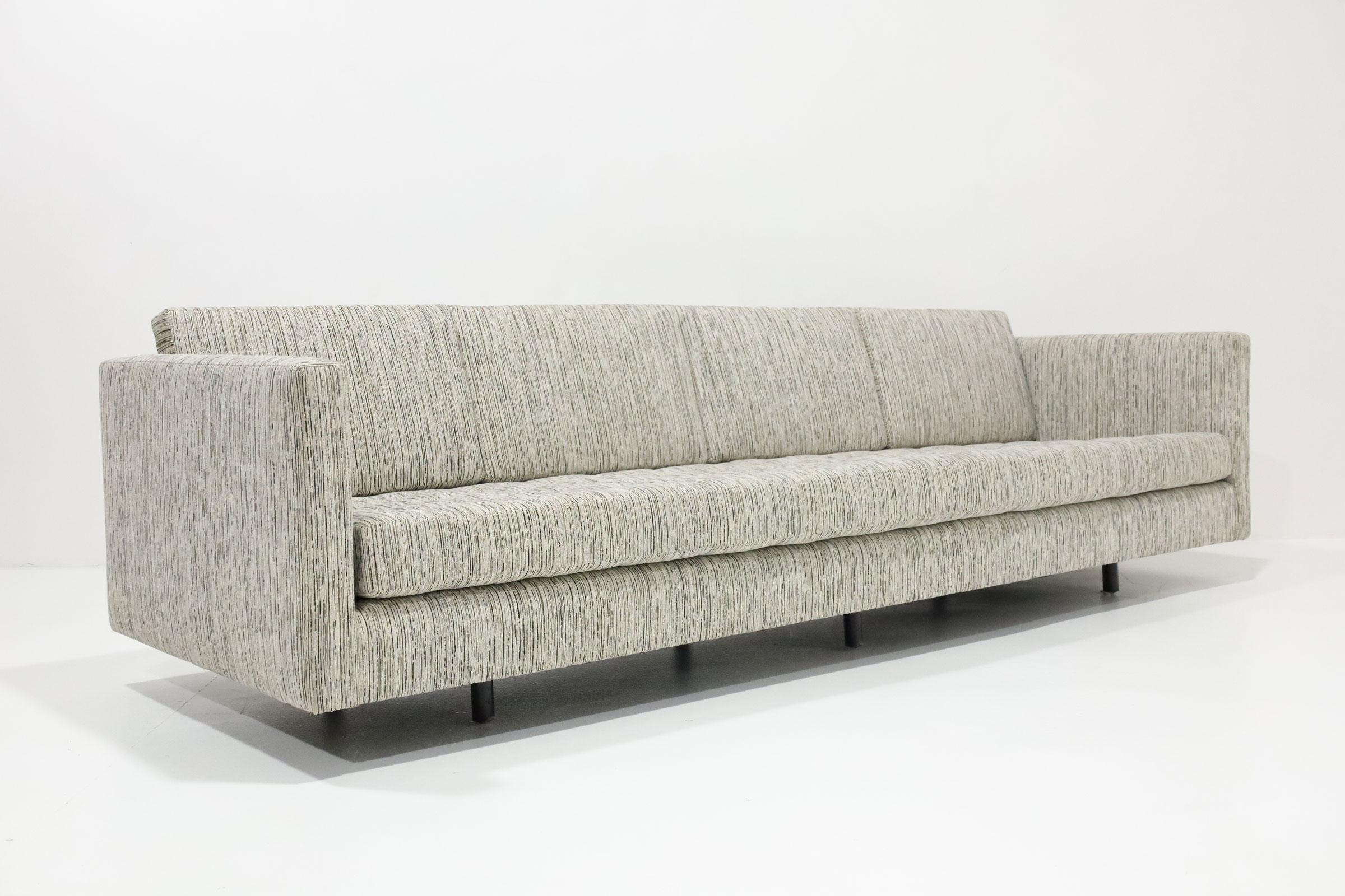 20th Century Harvey Probber Tuxedo Sofa in Quality Couture Fabric