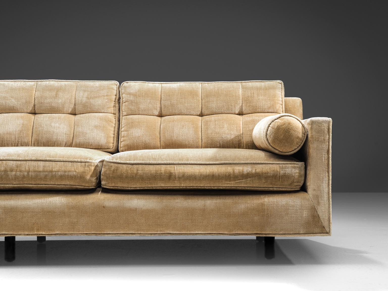 Mid-20th Century Harvey Probber Velvet Sofa, 1950s