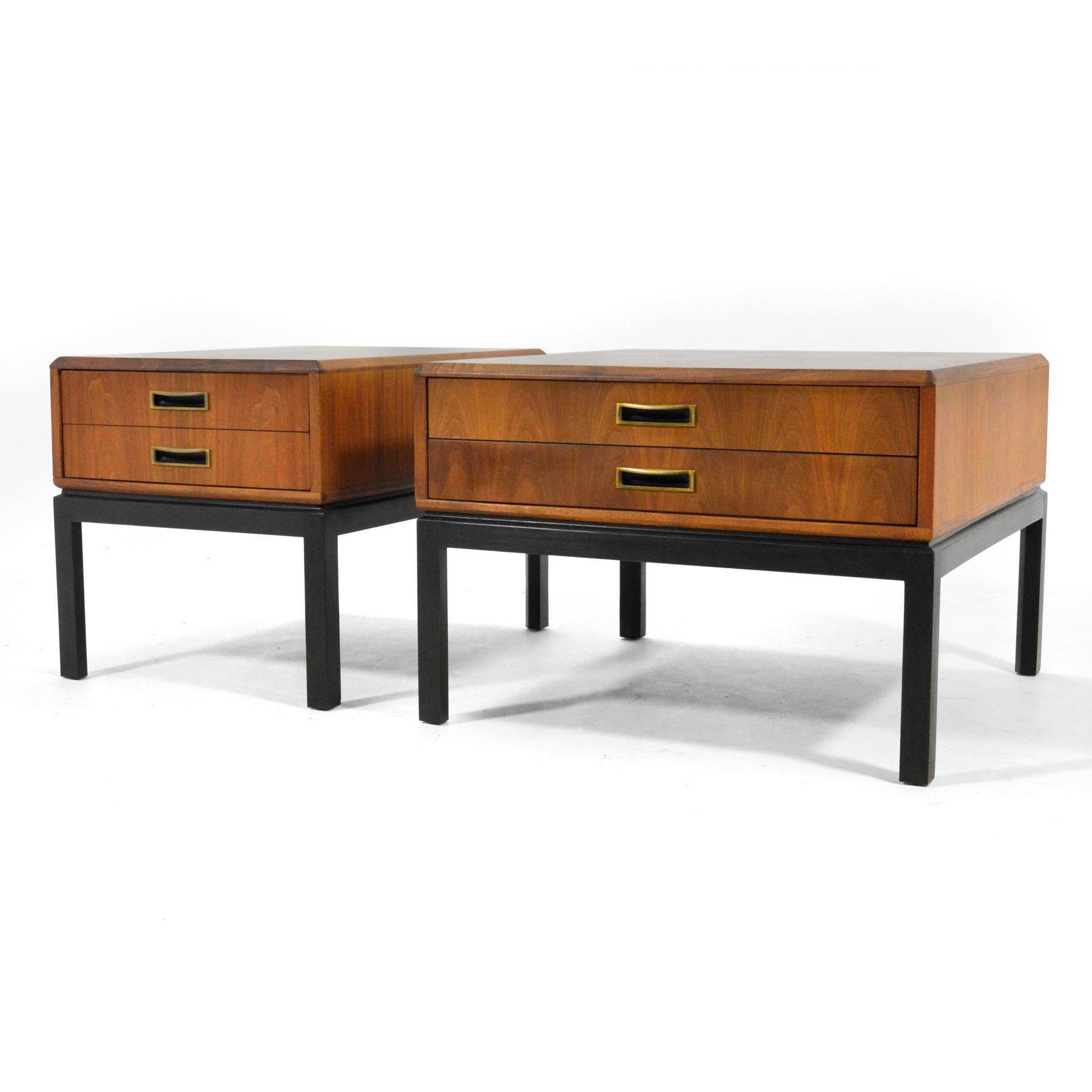 American Harvey Probber Walnut End Tables or Nightstands