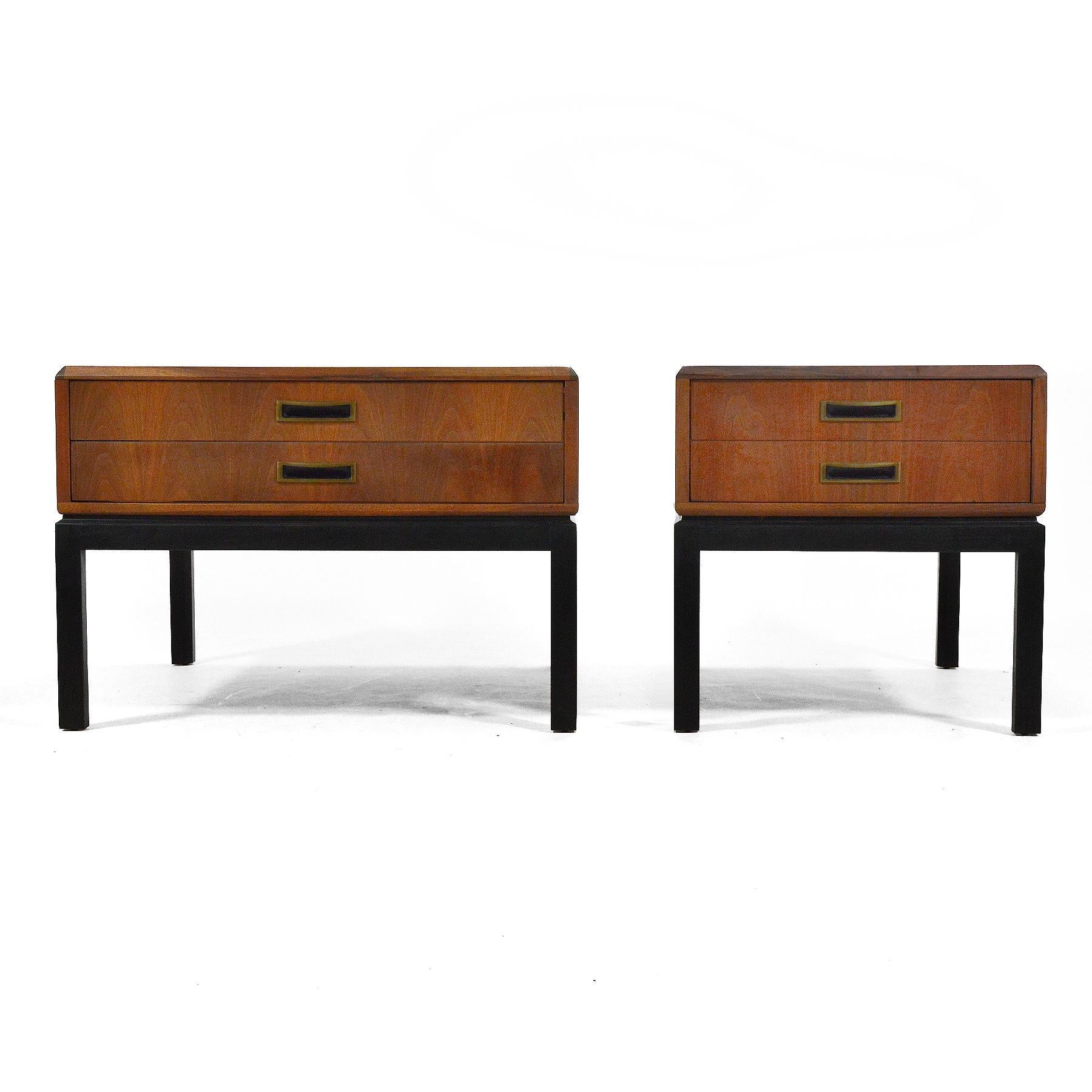 Harvey Probber Walnut End Tables or Nightstands In Good Condition In Highland, IN
