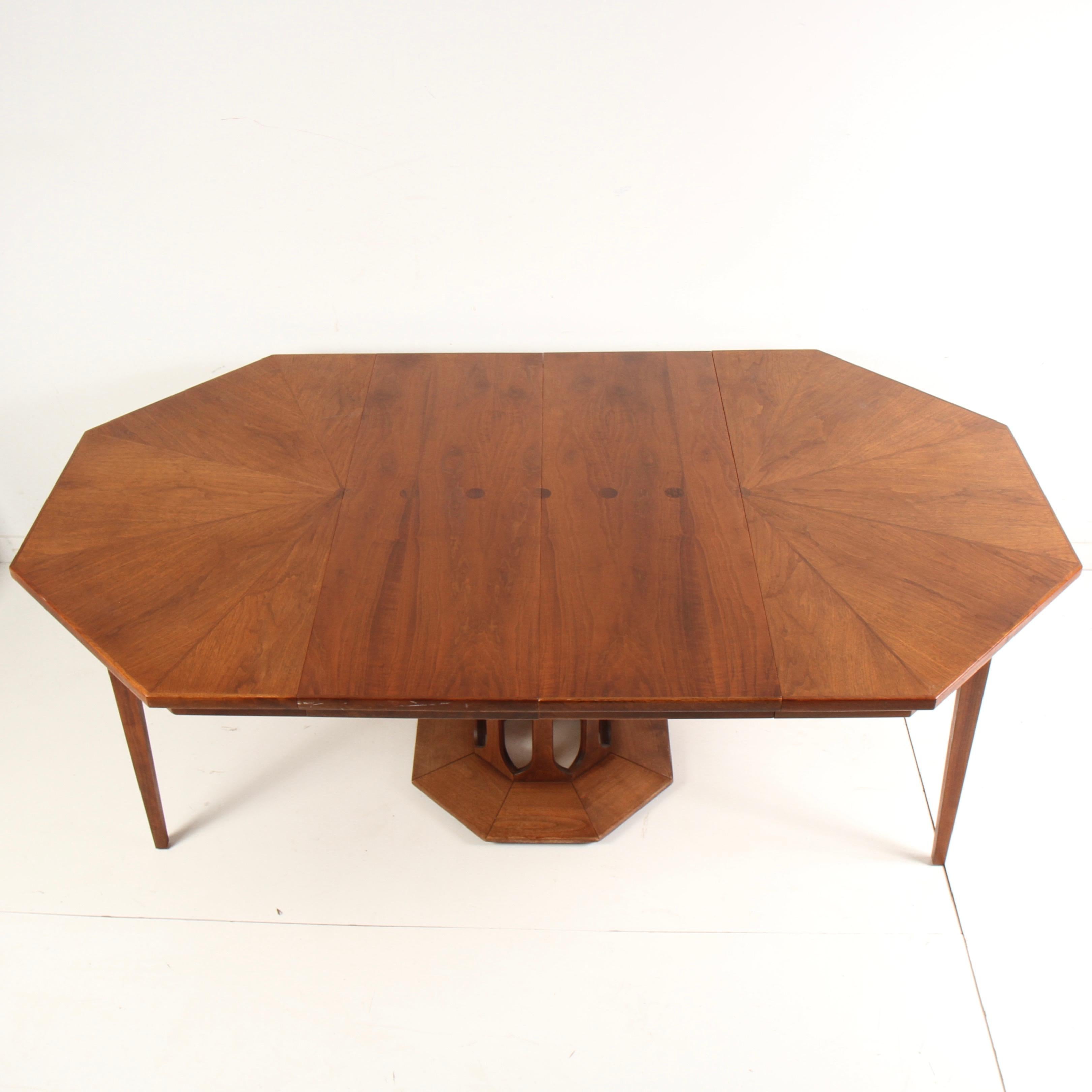 Harvey Probber Walnut Octagonal Dining Table for Foster McDavid 3