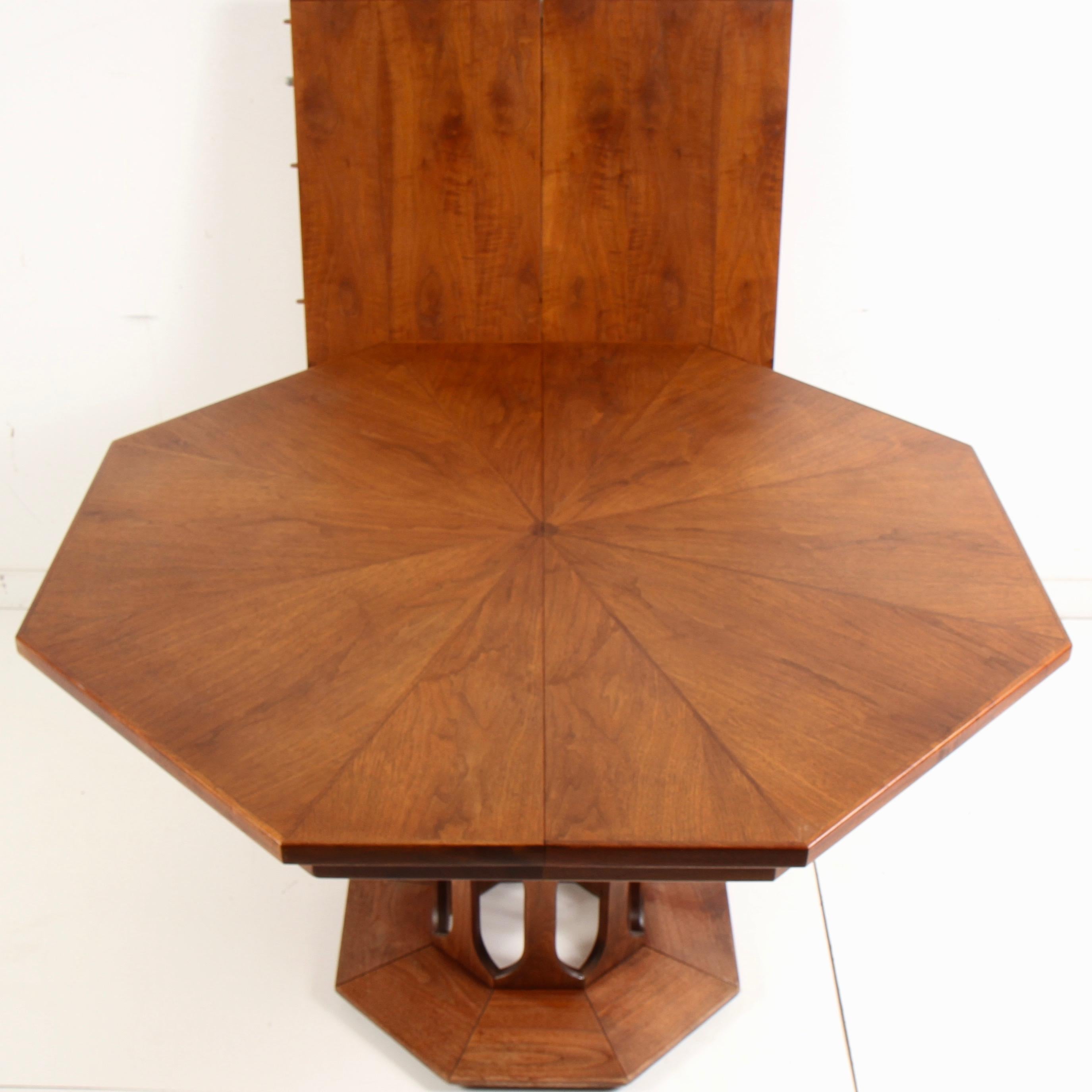 This table, by renowned Mid-Century Modern designer Harvey Probber, is part of Foster McDavid's Intaglio collection is in really clean original condition. It has never been refinished; so years down the road it can be, when and if needed. The top