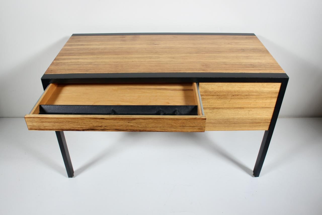 Mid-Century Modern Harvey Probber Zebrano & Ebonized Mahogany Two Drawer Desk For Sale