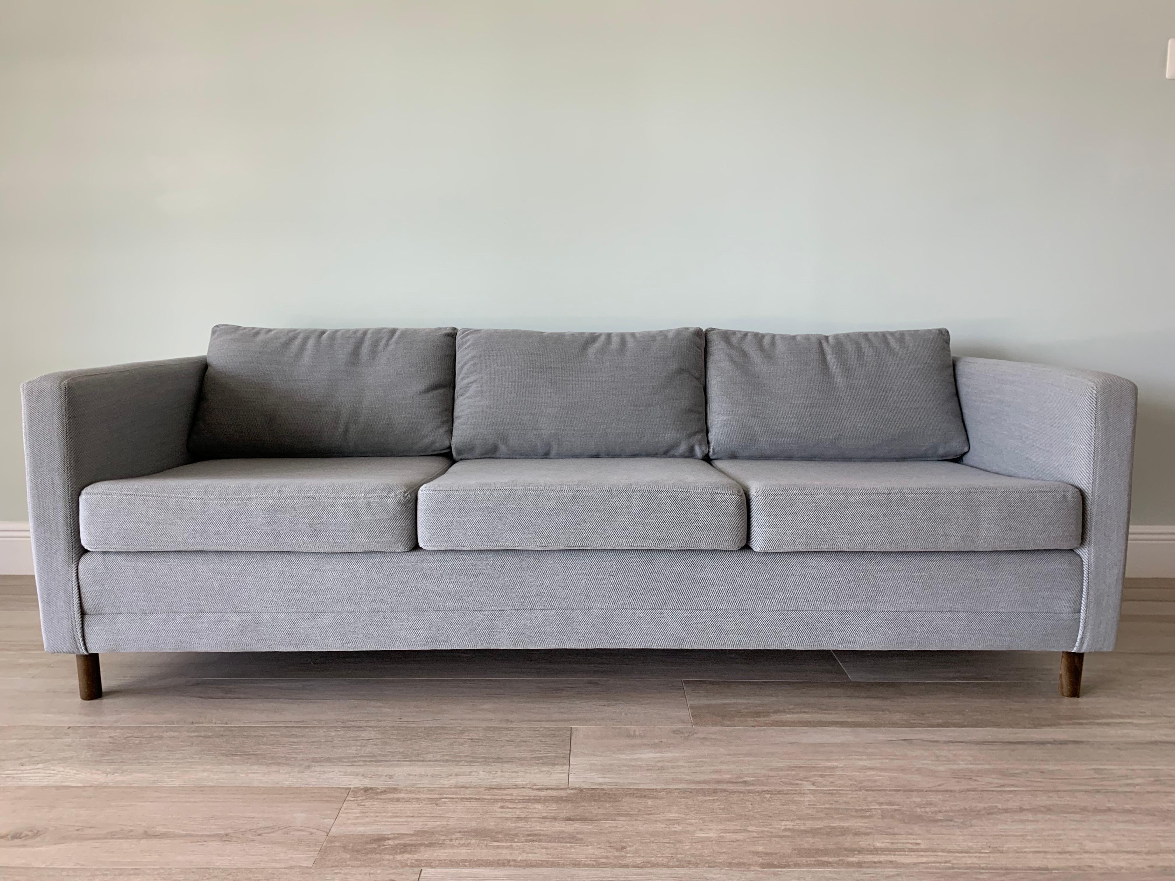 Mid-Century Modern Harvey Prober Tuxedo Sofa For Sale