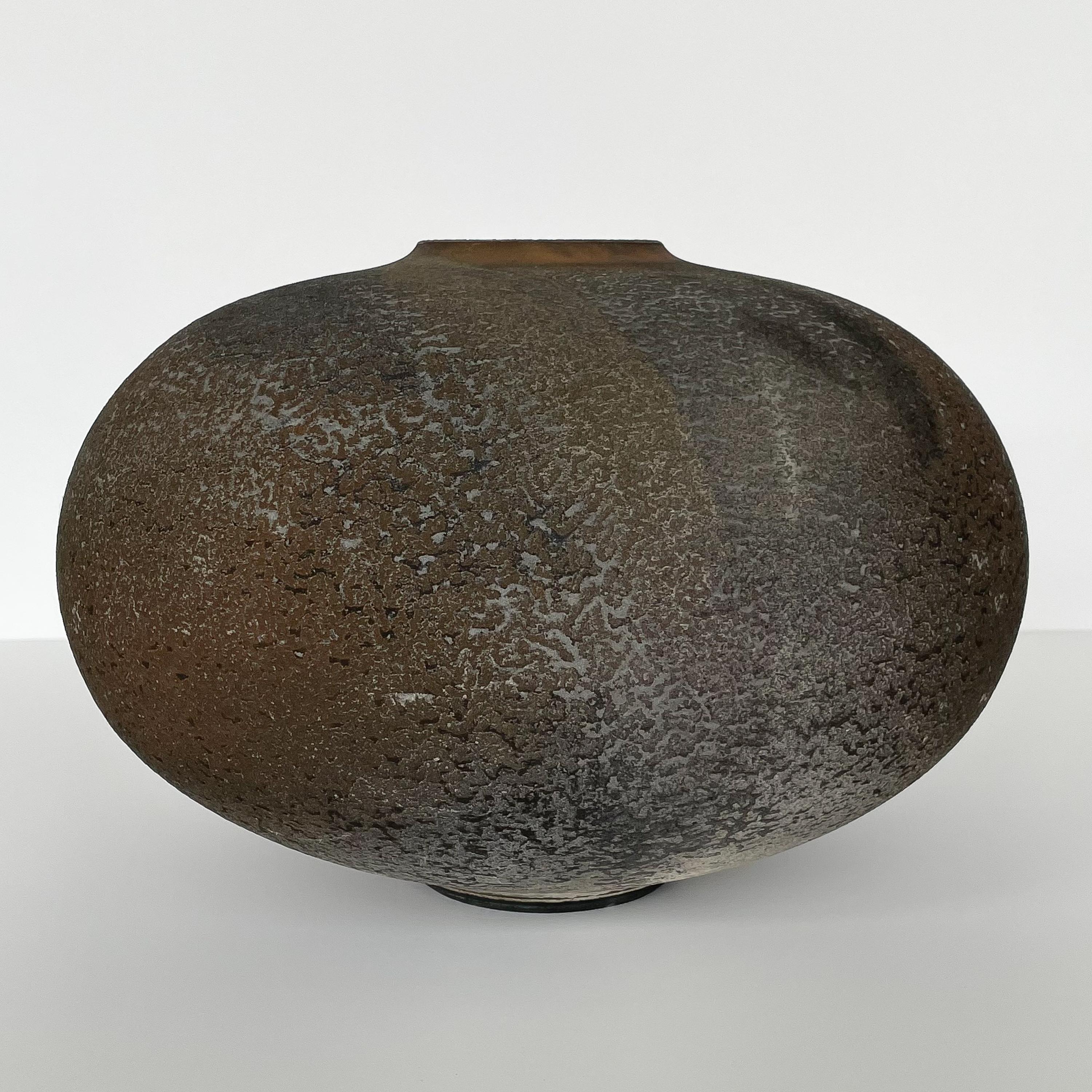 Modern Harvey Sadow Large Raku Stoneware Vessel