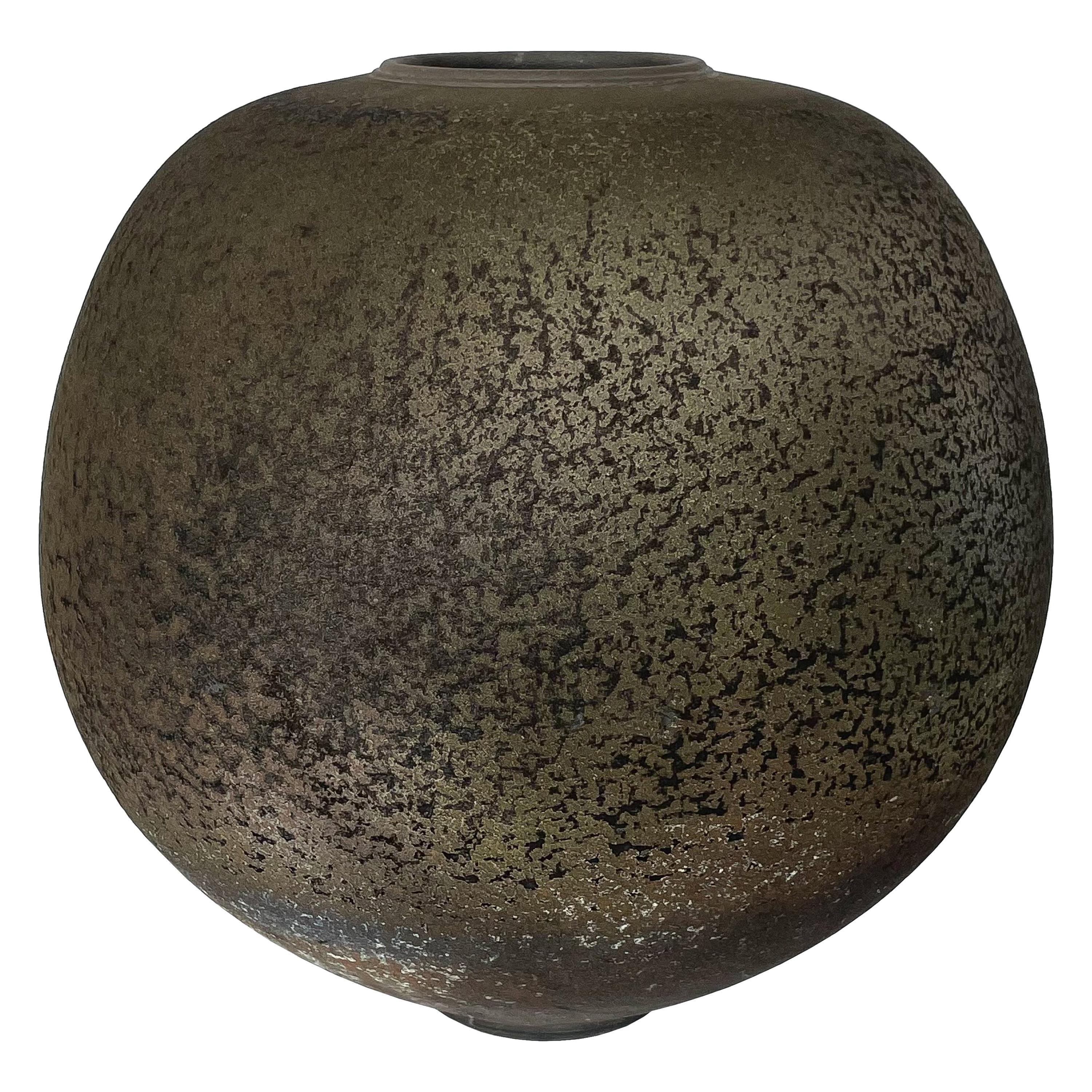 Harvey Sadow Large Raku Stoneware Vessel