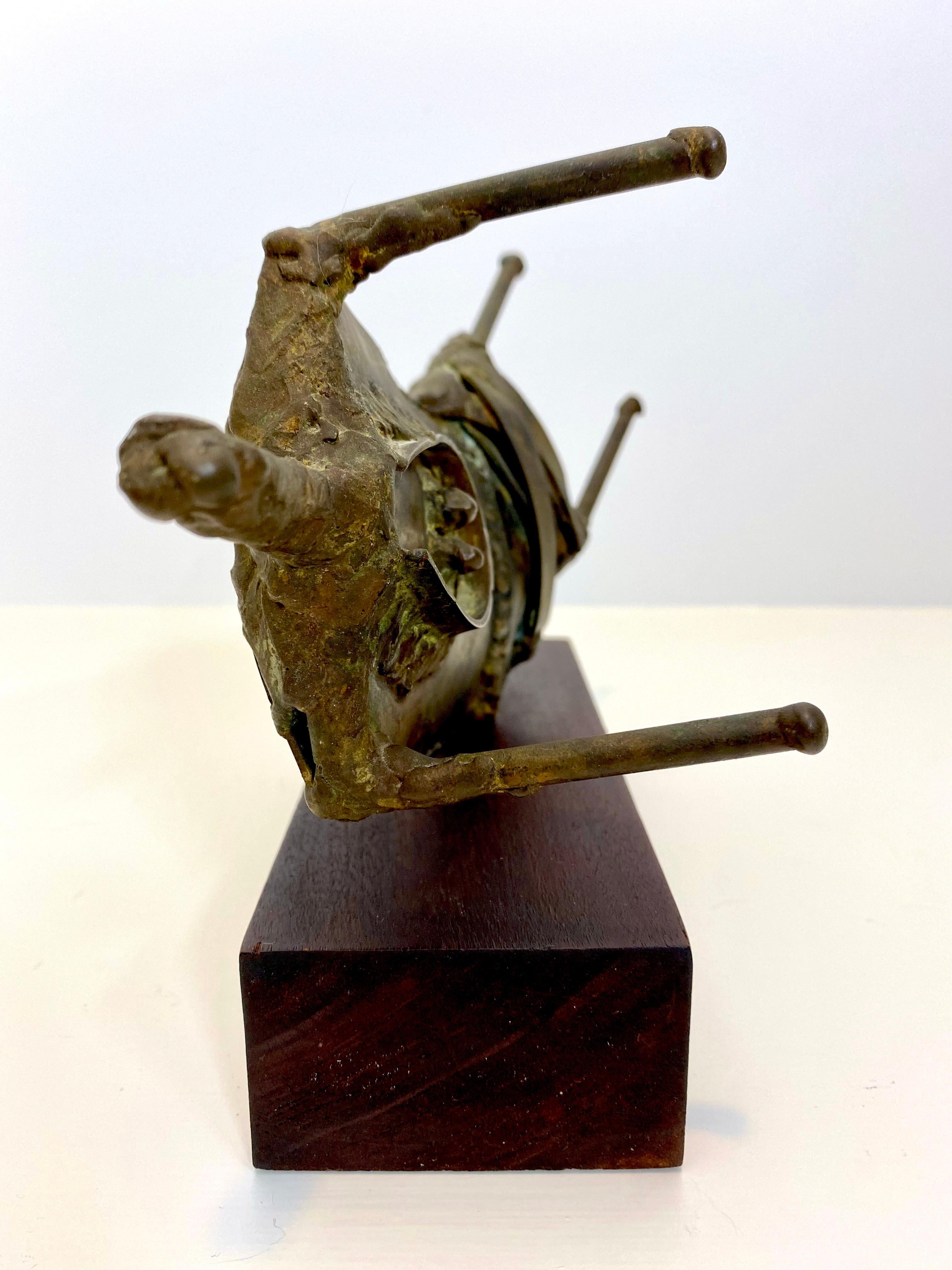 Harvey Weiss Bronze Brutalist Figural Sculpture In Good Condition For Sale In New York, NY