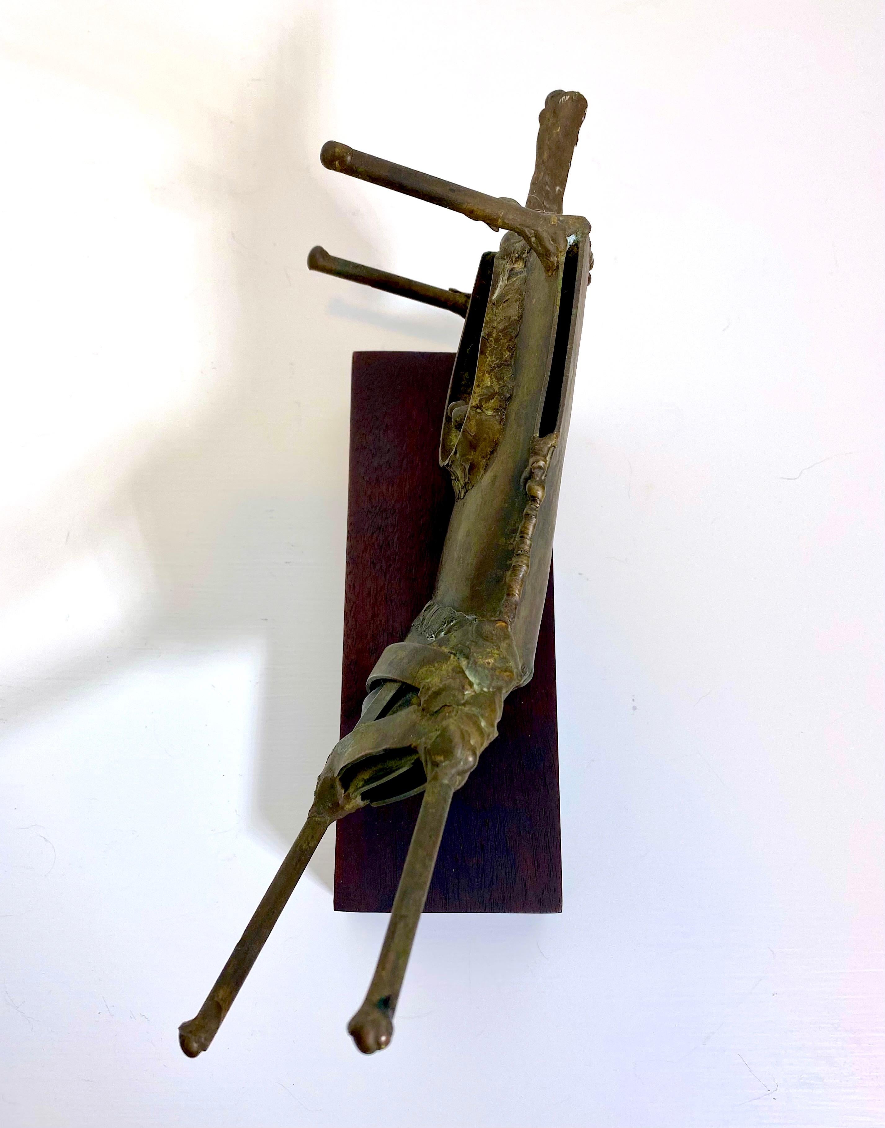 Harvey Weiss Bronze Brutalist Figural Sculpture For Sale 3