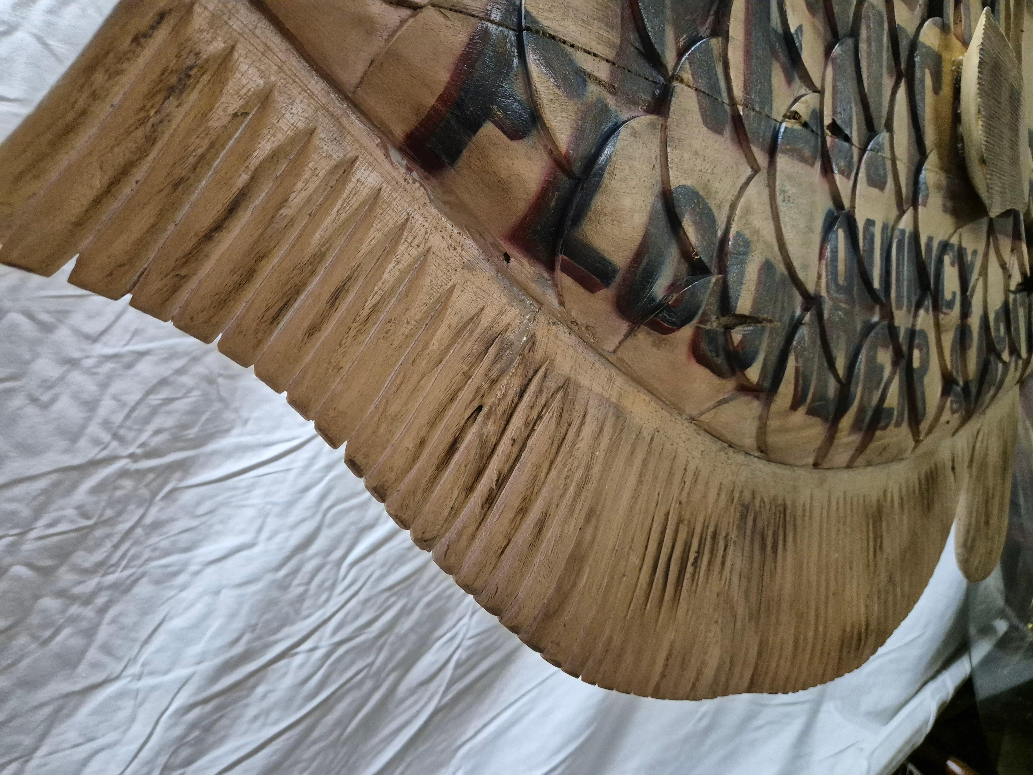 Harvey's Boat Rental Carved Flounder Trade Sign For Sale 5
