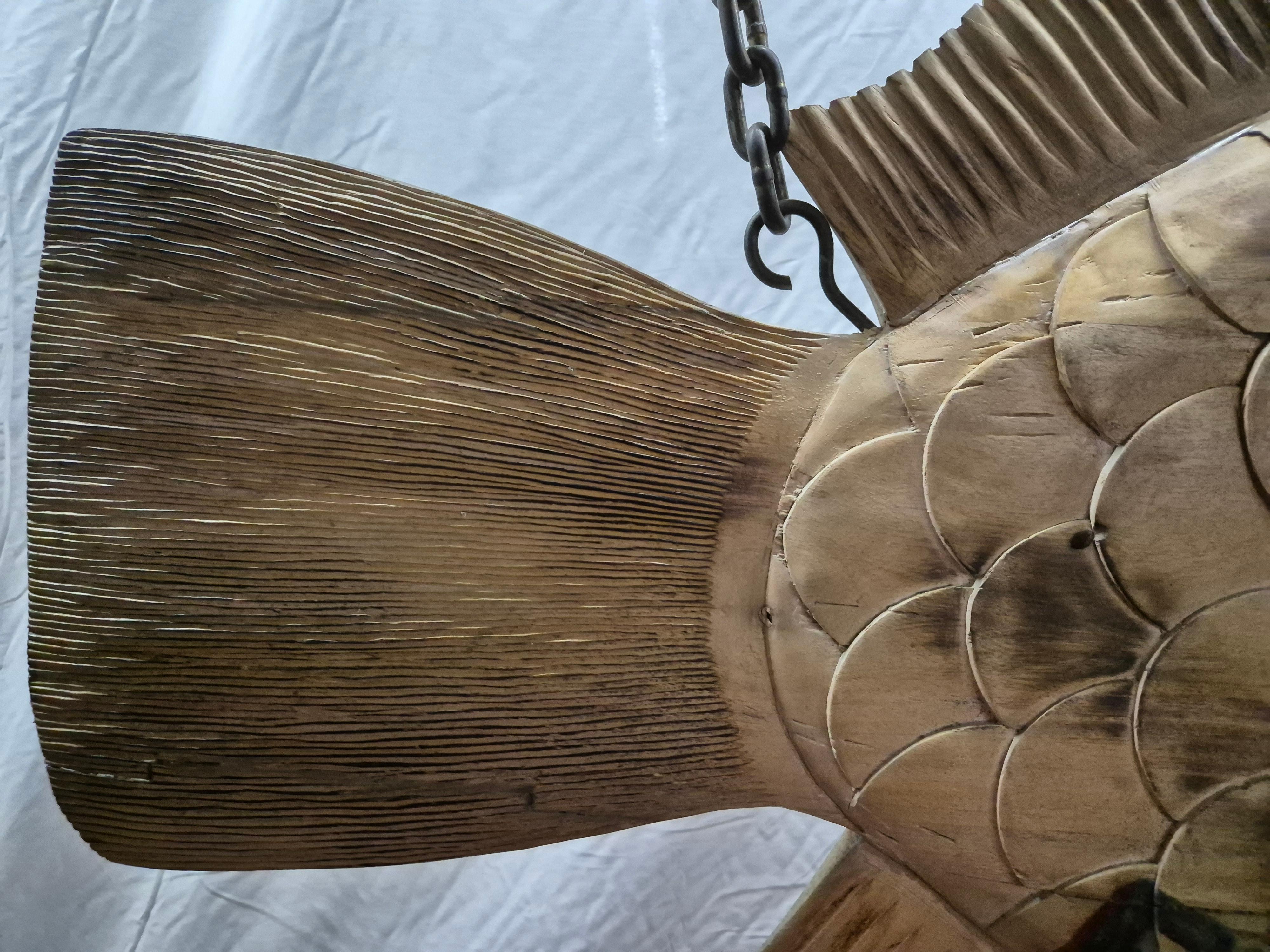 Harvey's Boat Rental Carved Flounder Trade Sign For Sale 3