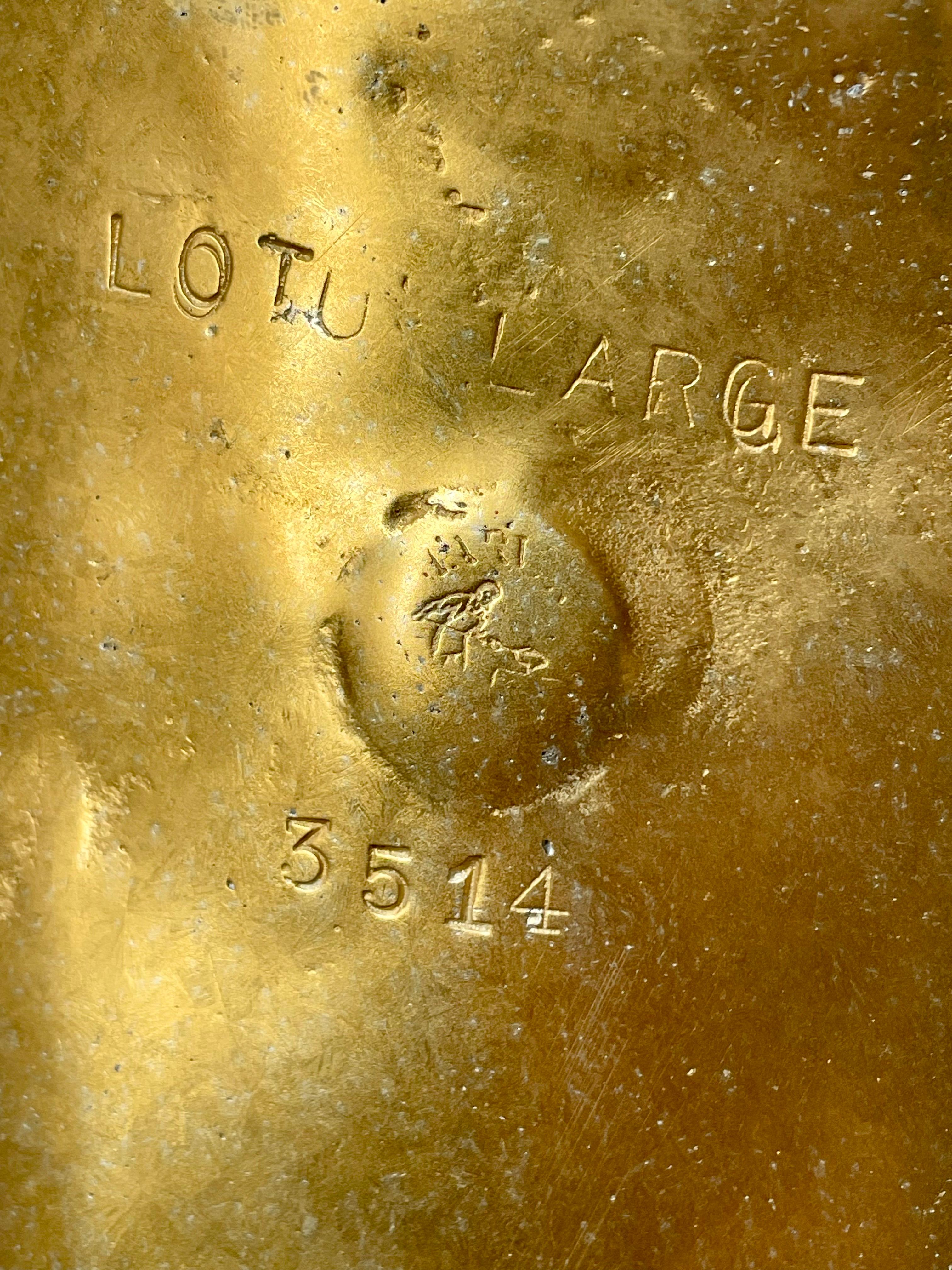 Alluminio Ciotola grande in alluminio anodizzato oro Harvin Virginia Metalcrafters su supporto in vendita