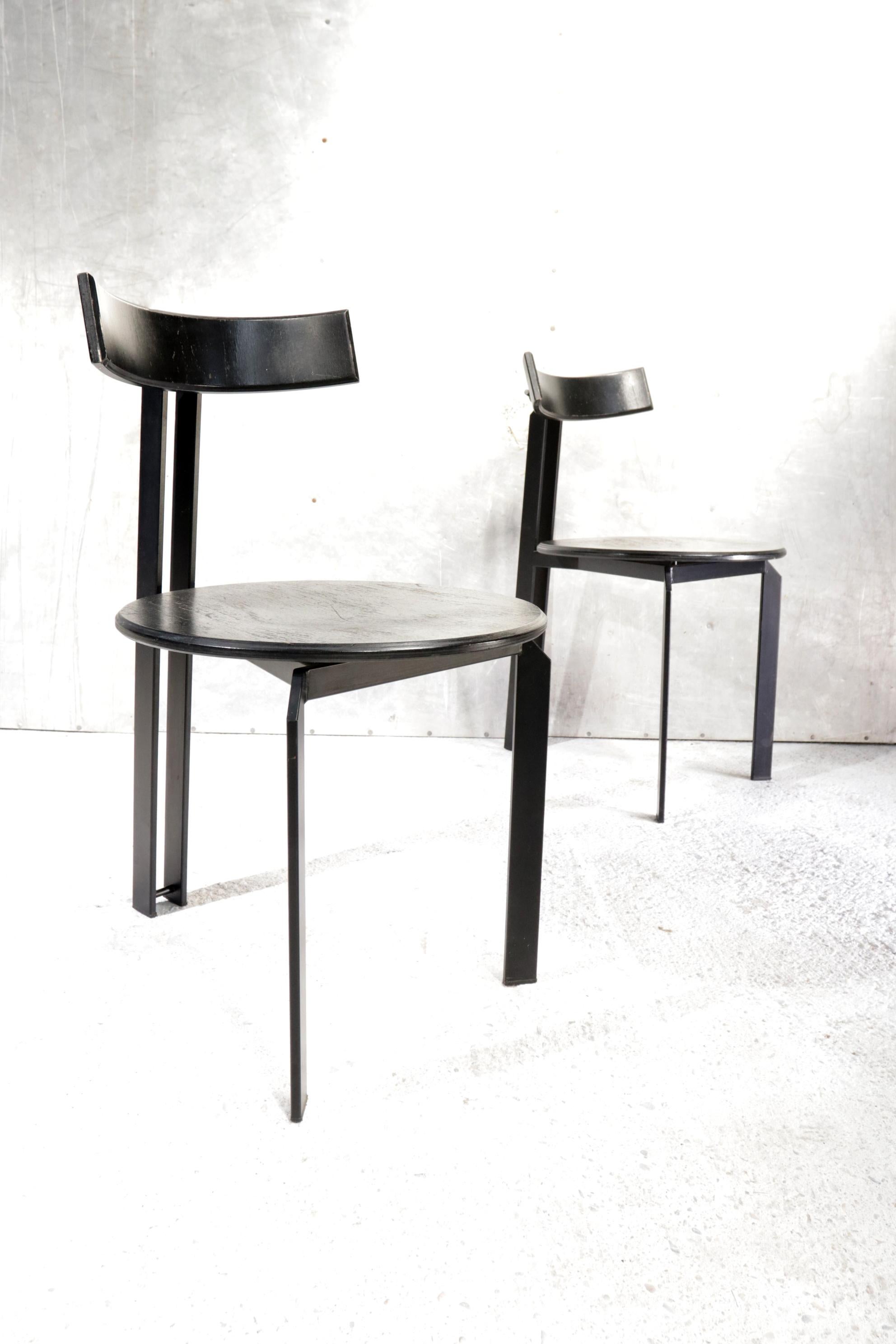 Harvink Zeta Chairs Memphis Style 1980s Design In Good Condition In Boven Leeuwen, NL