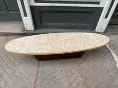 Harvy Probber Style Terrazzo and Stone Inlay Surfboard Coffee Table