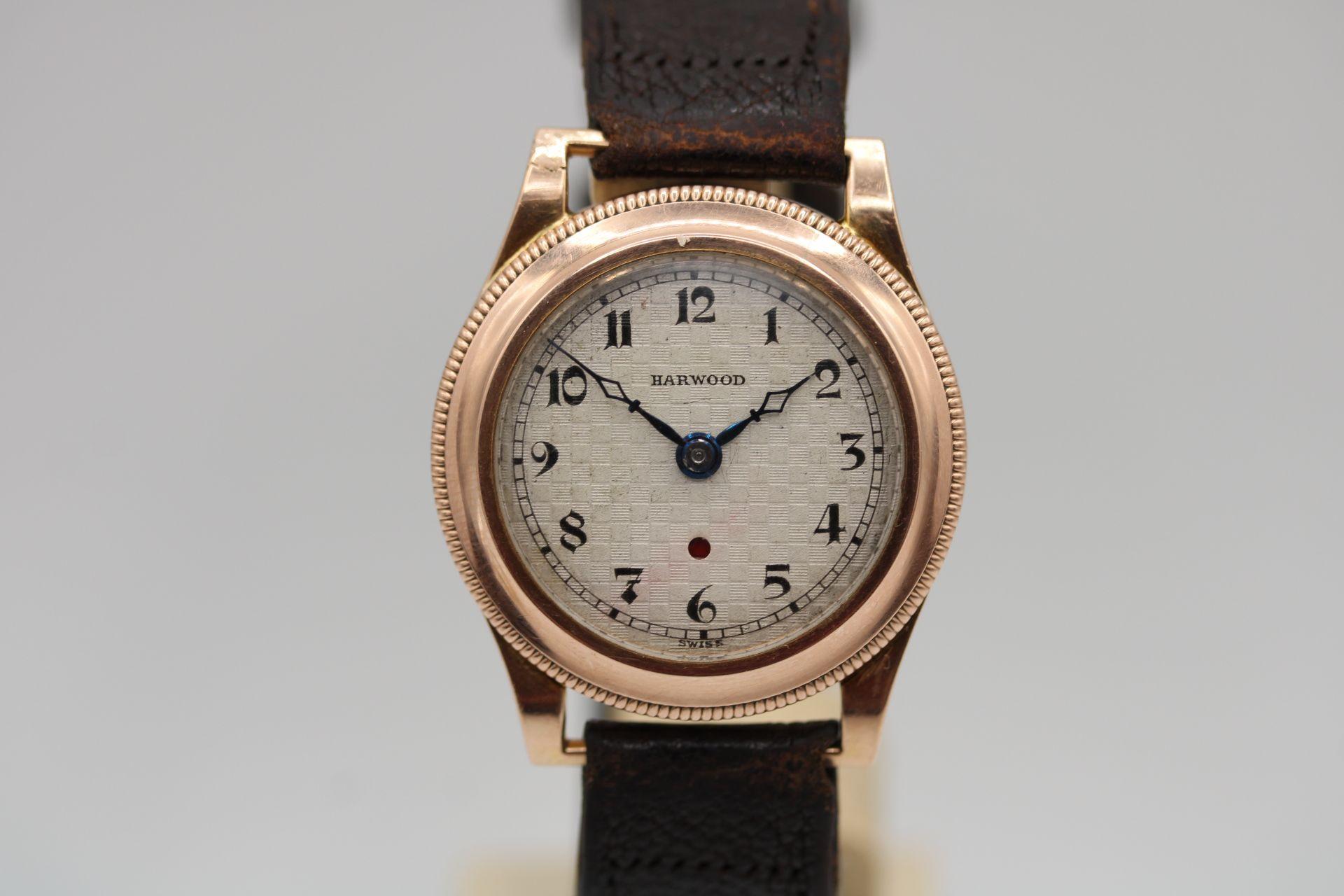 Harwood Bumper Automatik-Uhr aus Roségold 6