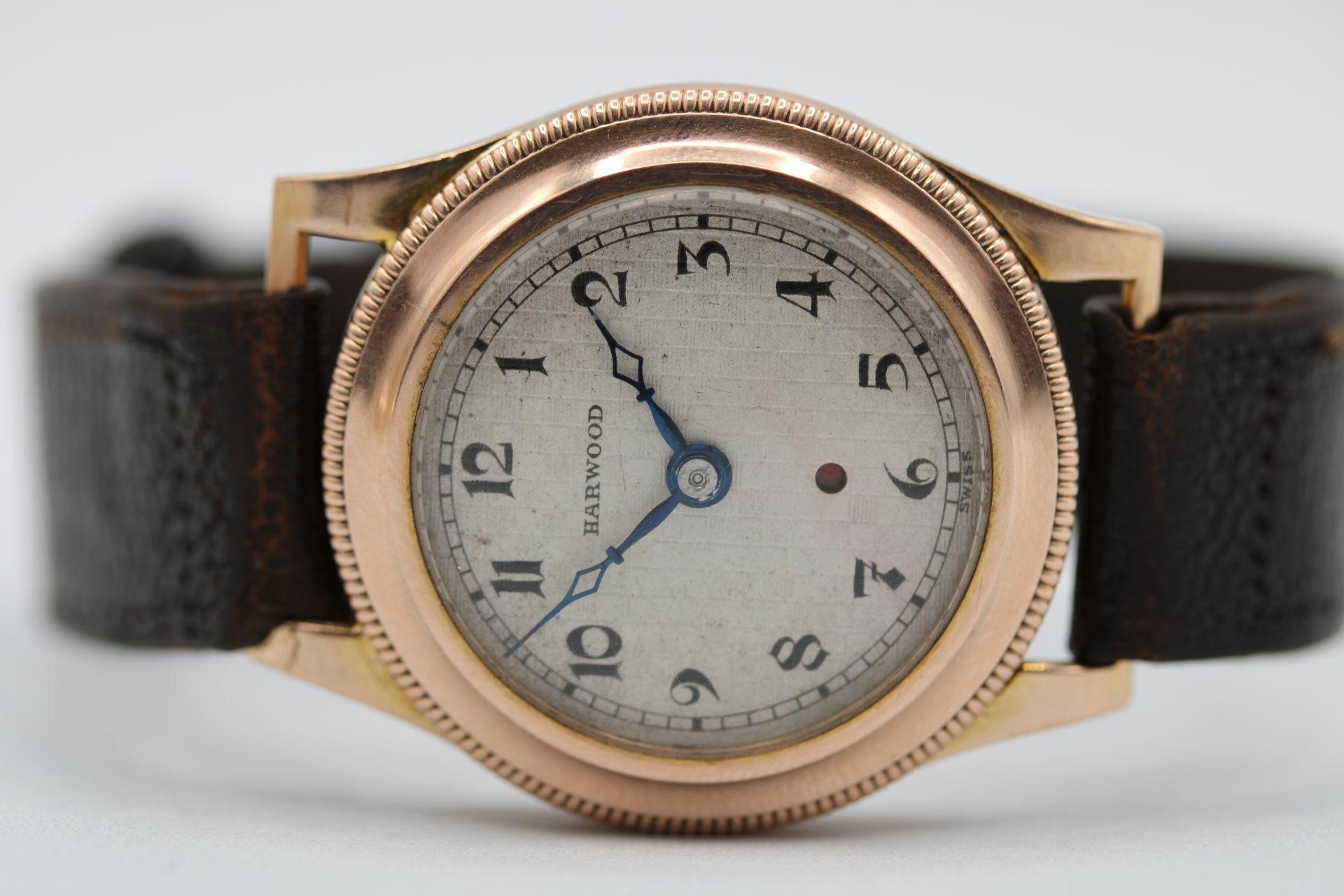 Harwood Bumper Automatik-Uhr aus Roségold 7