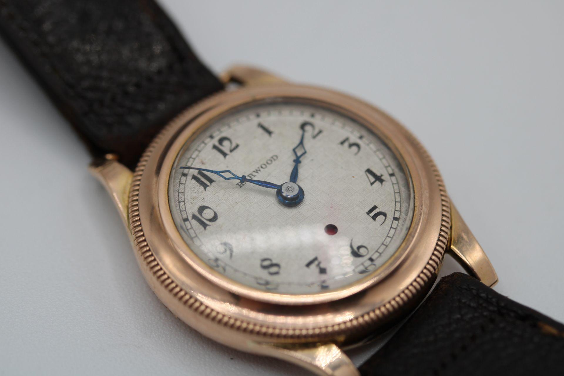 Harwood Bumper Automatik-Uhr aus Roségold 9